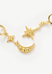 Moonlight Charm Hoop Earrings