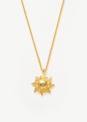 Sunburst Pendant Chain Necklace