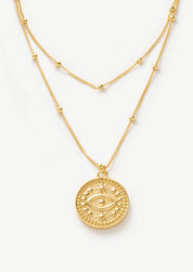 Evil Eye Coin Necklace