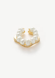 Pearl Double Stacking Ring Set