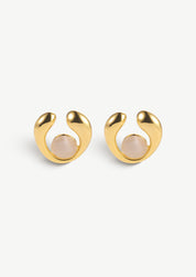 Clip Round Stud Earrings