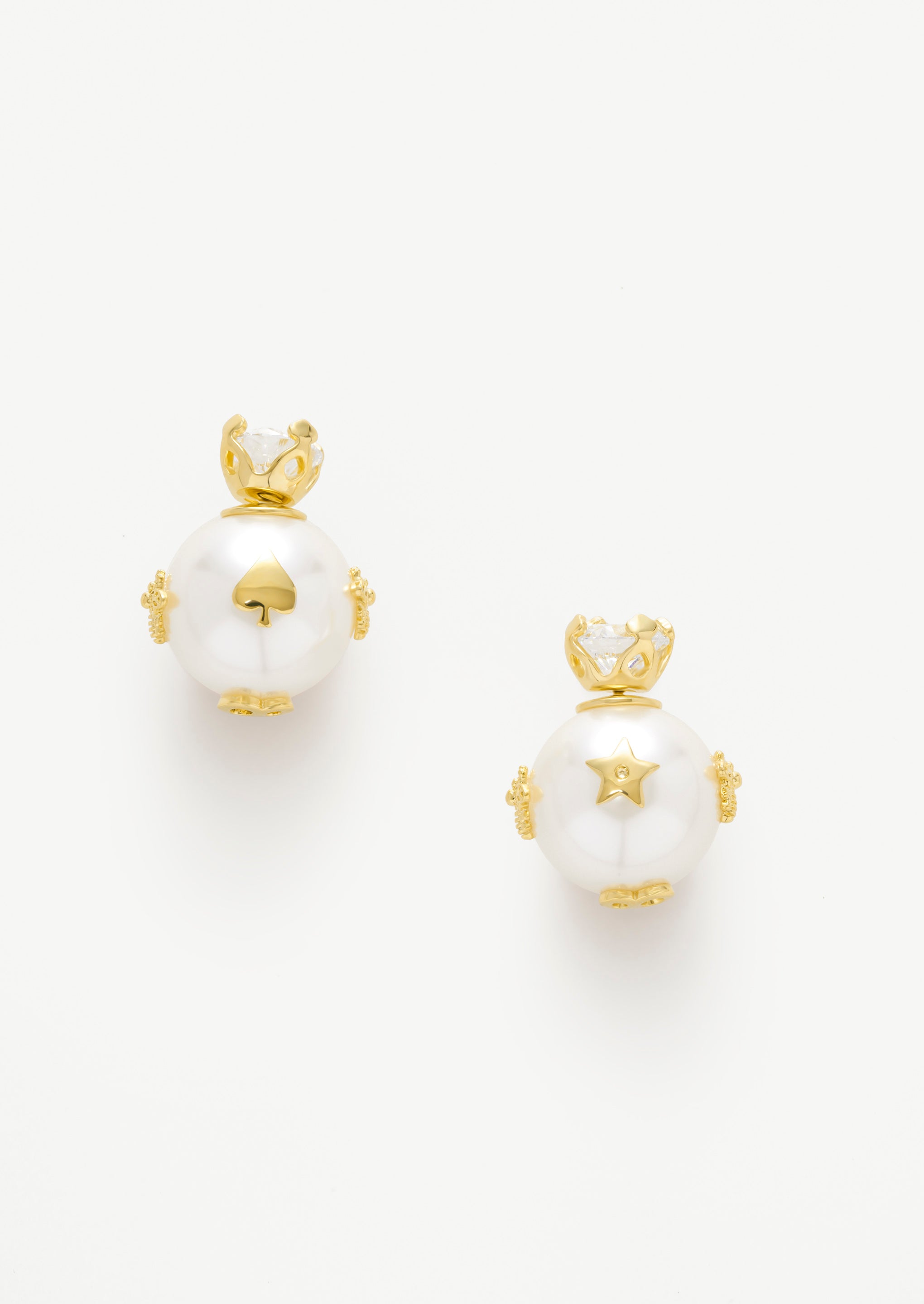 Star Charm Pearl Earrings