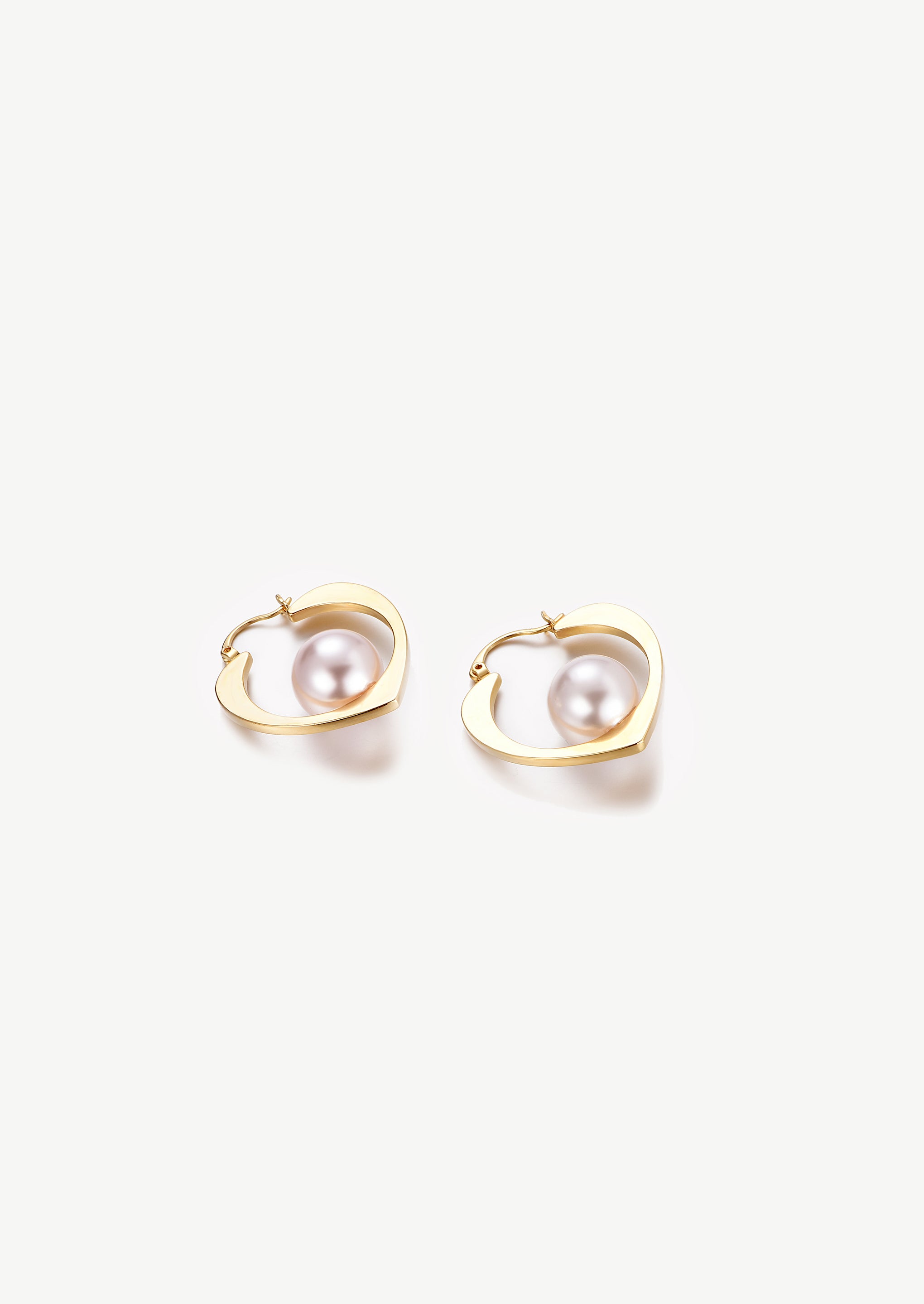 Pearl Geometric Hoop Earrings