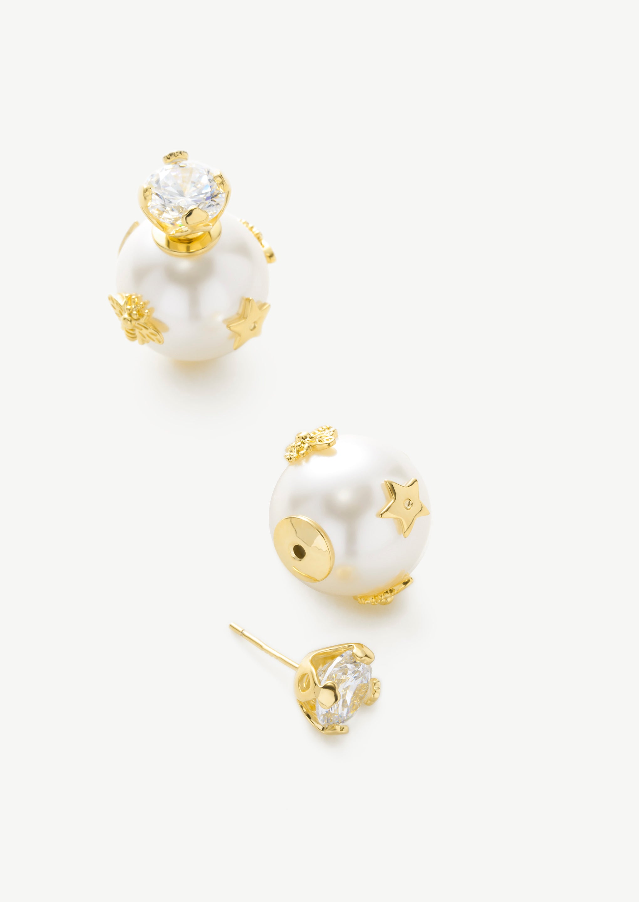 Star Charm Pearl Earrings