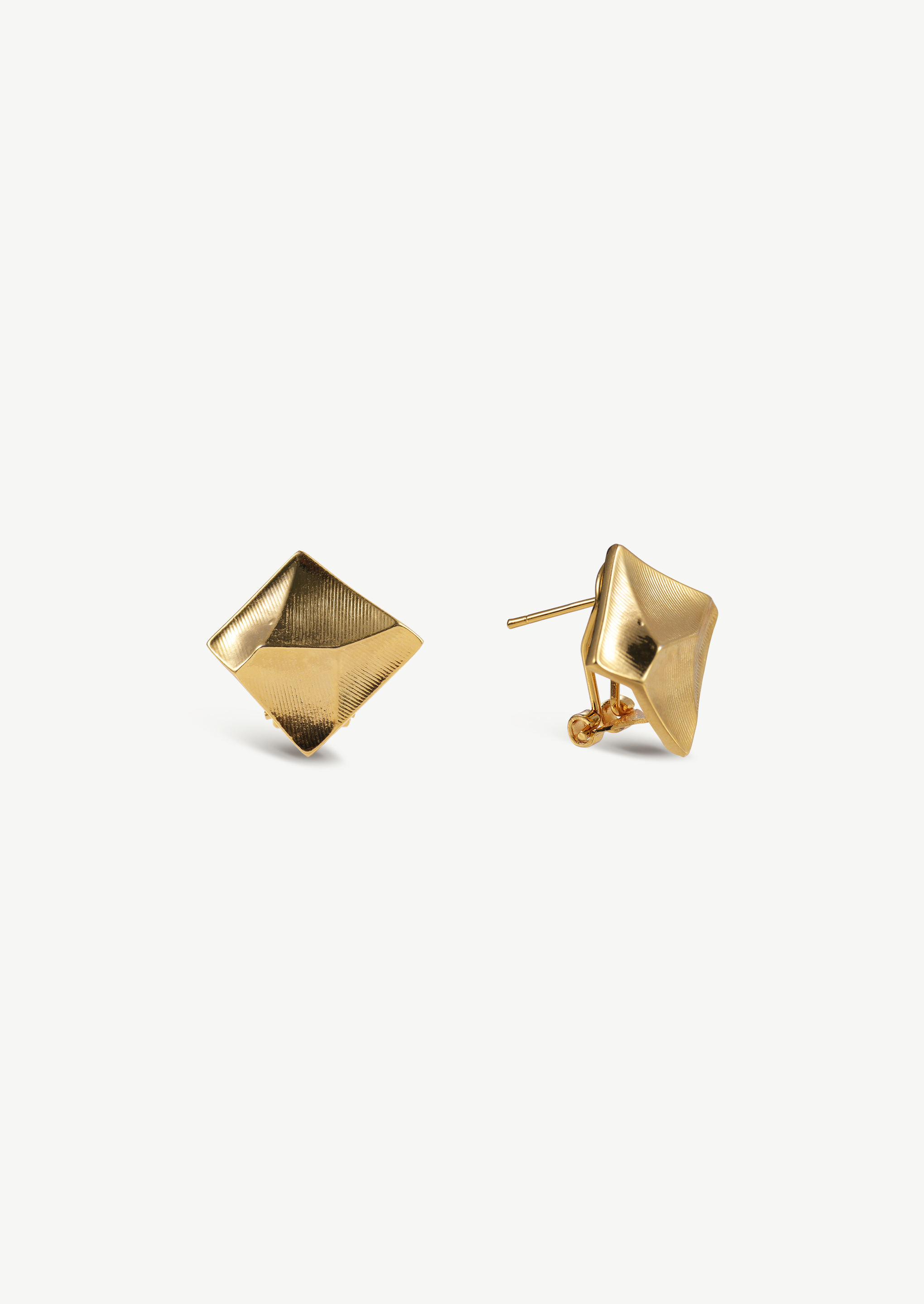 Geometric Cube Stud Earrings