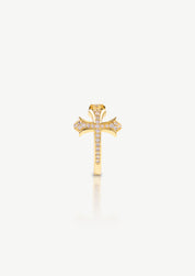 Pave Cross Ring