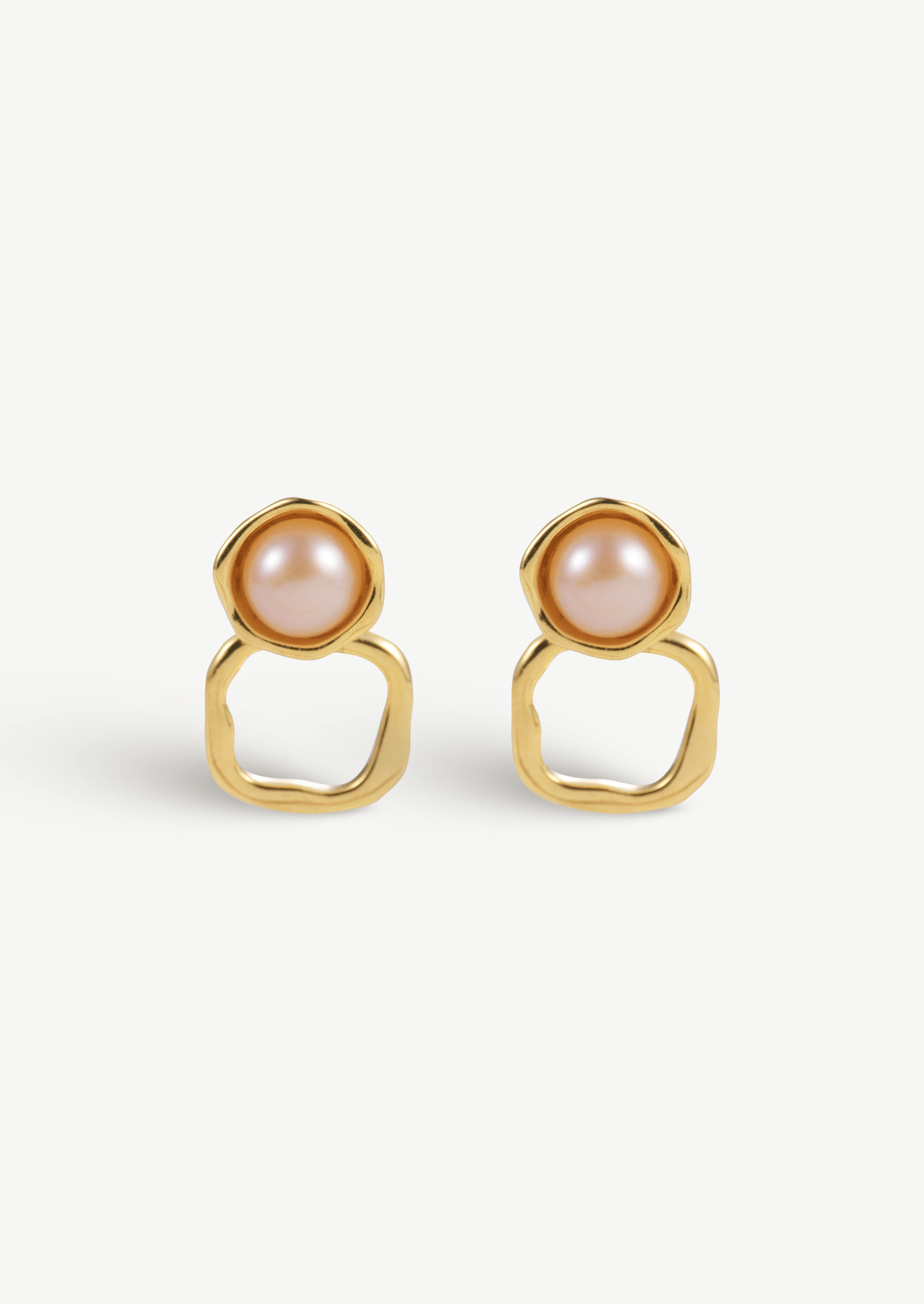 Square Pearl Stud Earrings