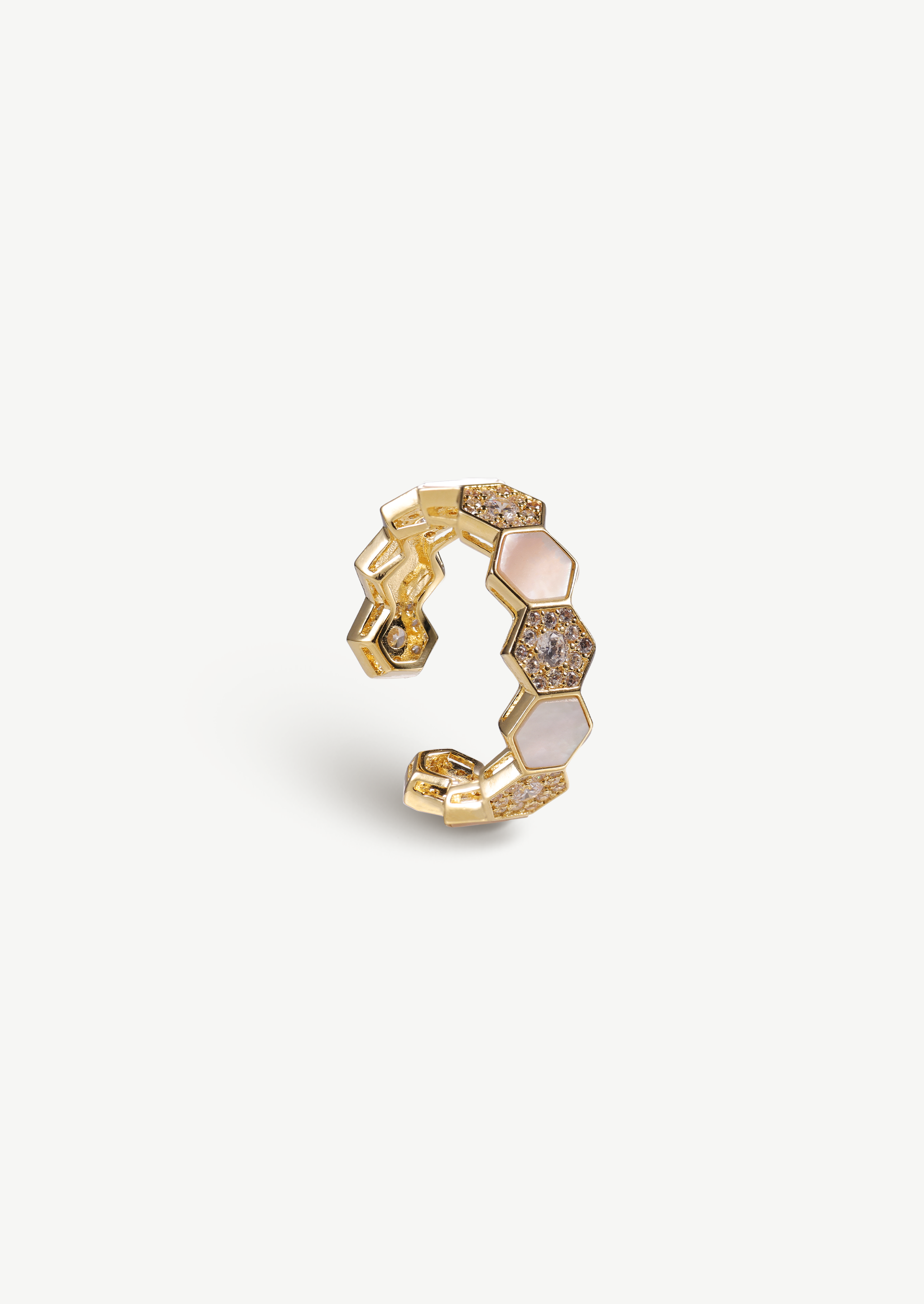 Shell Honeycomb Ring