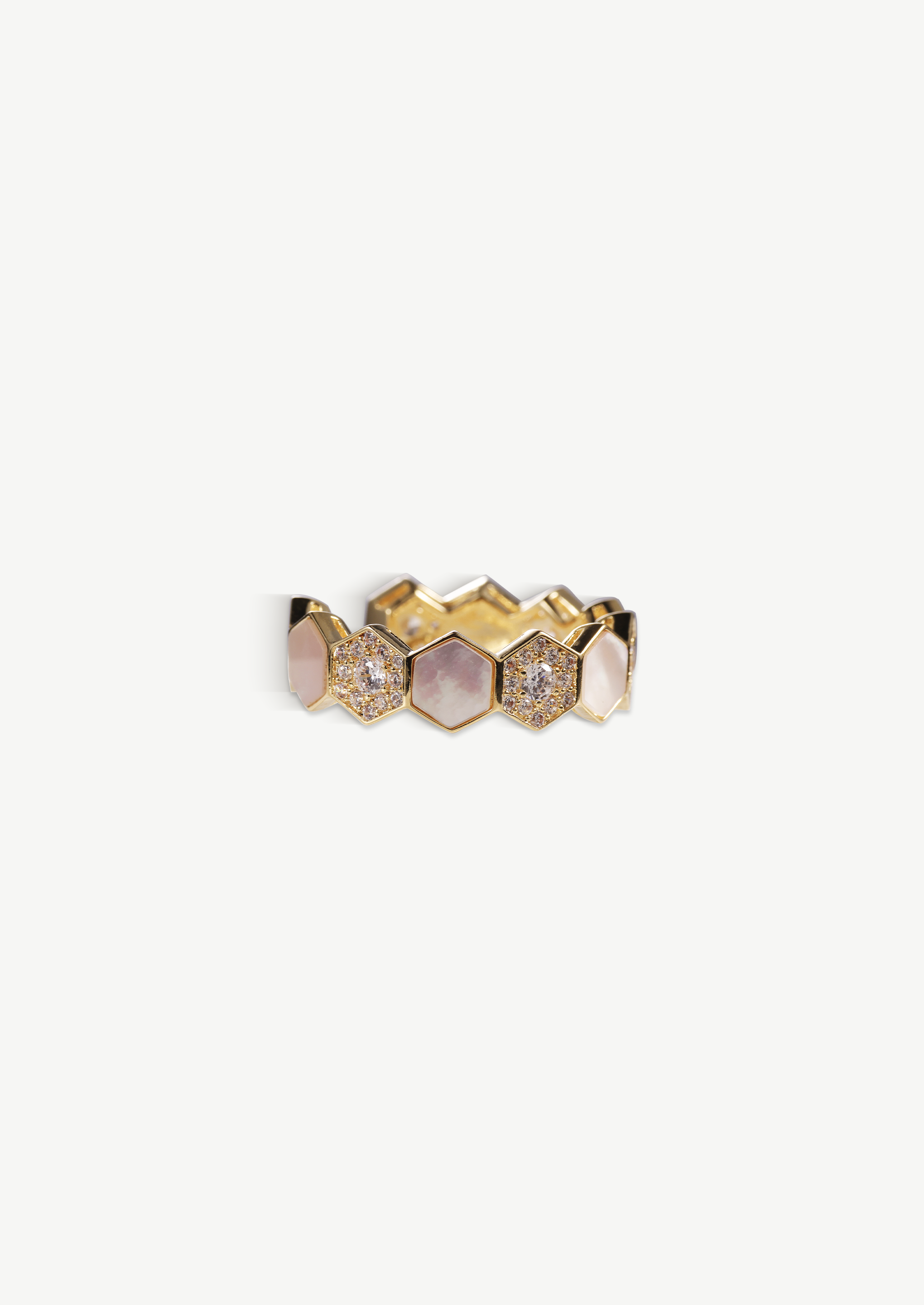 Shell Honeycomb Ring