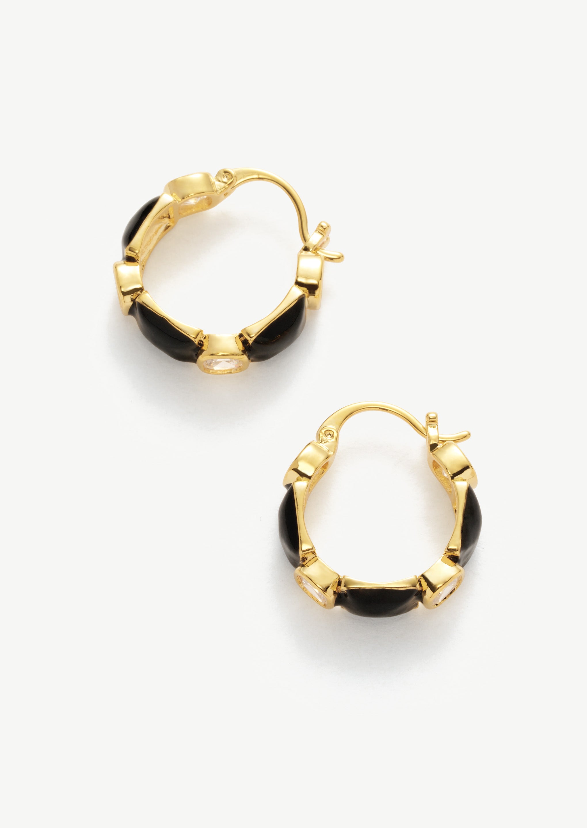 Contrast Color Hoop Earrings