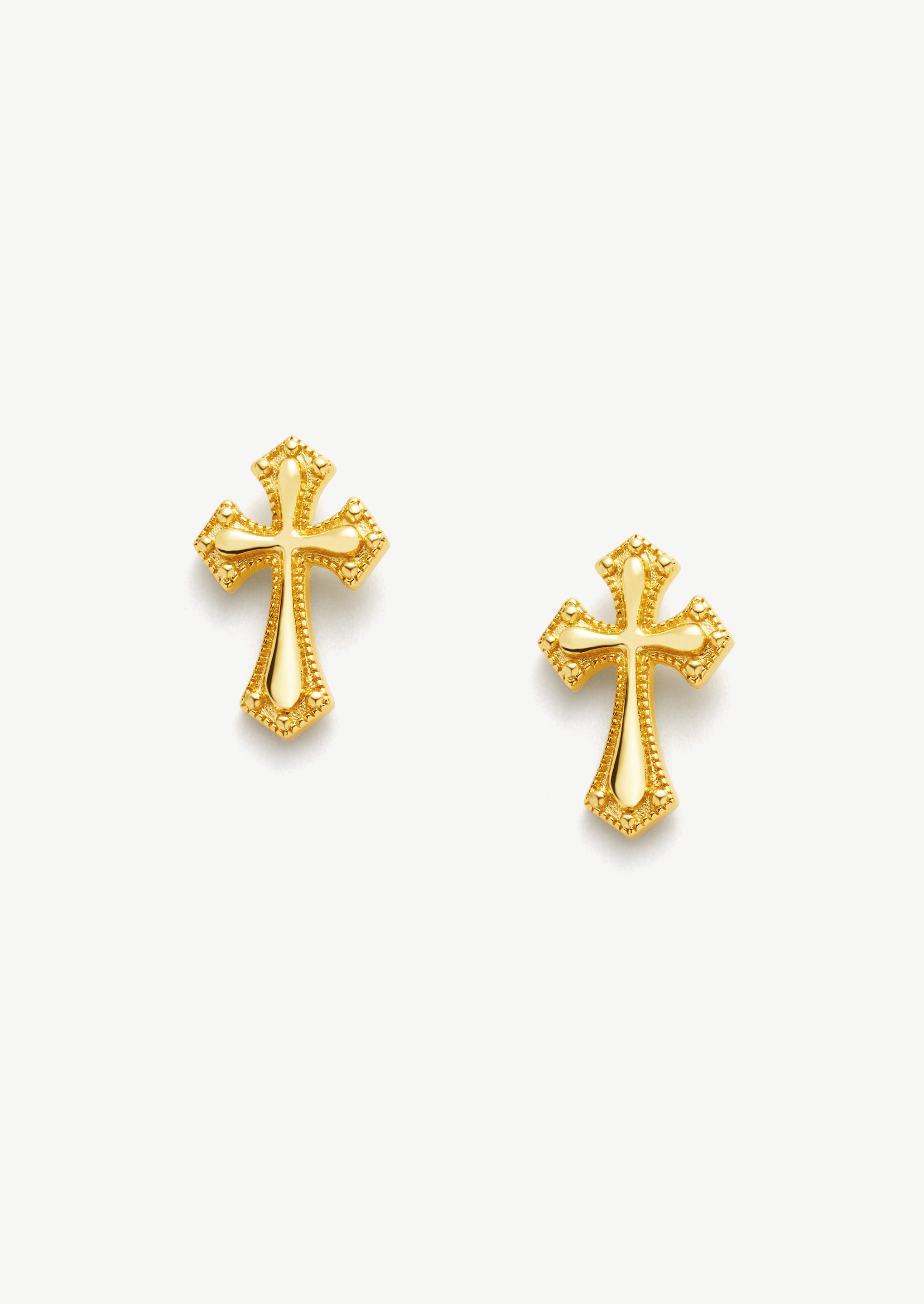 Textured Cross Stud Earrings