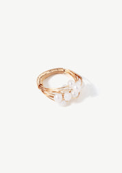 Pearl Twisted Stacking Ring