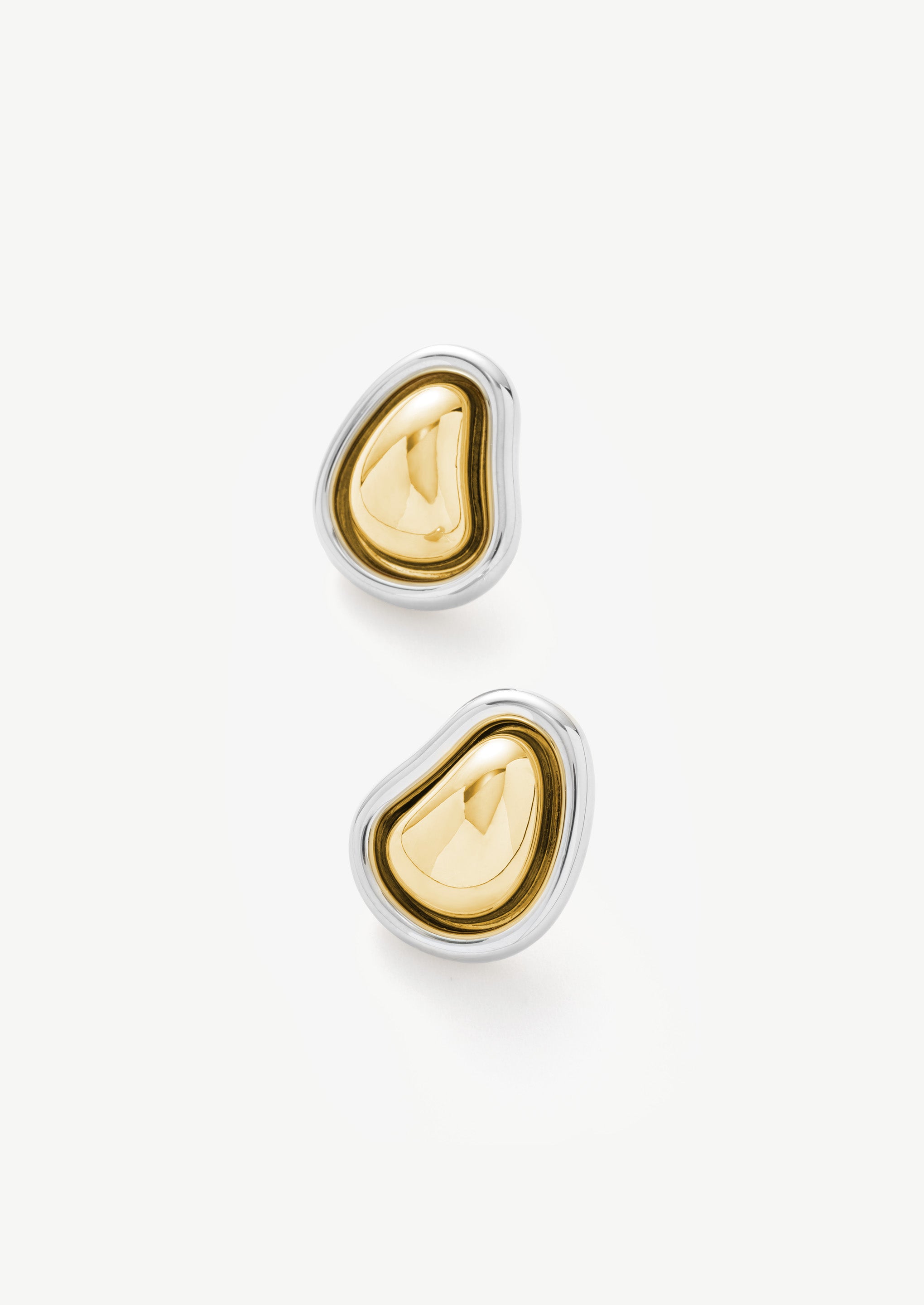 Mixed Metal Stud Earrings