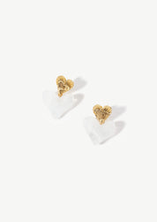 Crystal Heart Stud Earrings