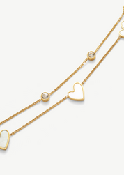 Heart Double Chain Bracelet