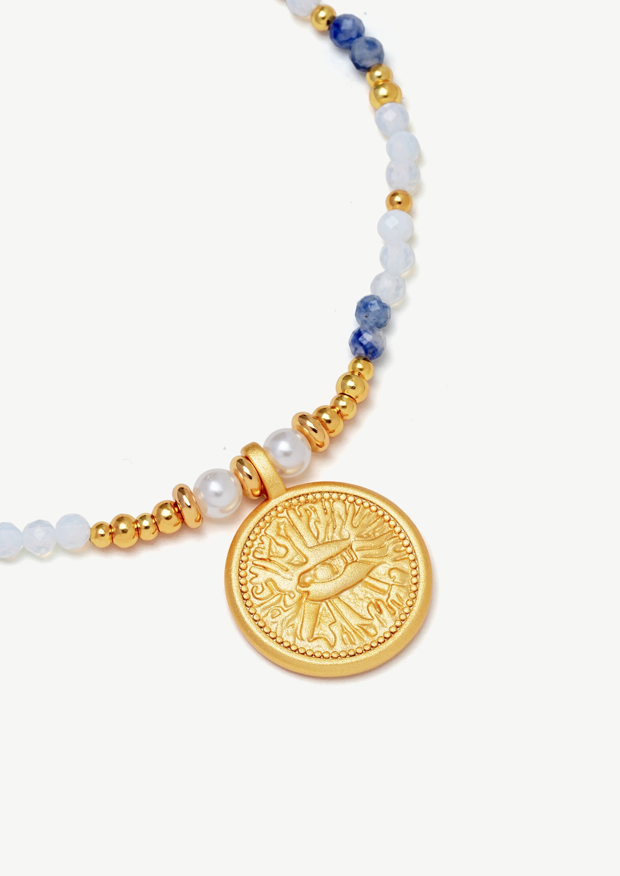 Coin Charm Beaded Bracelet