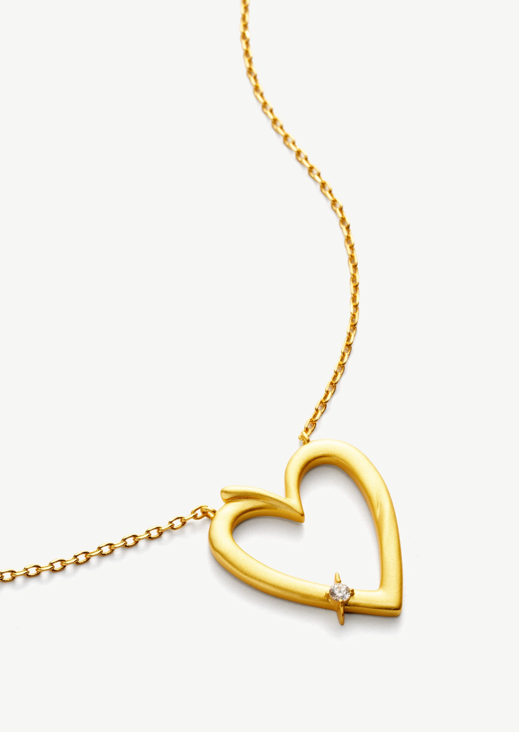 Open Heart Pendant Necklace