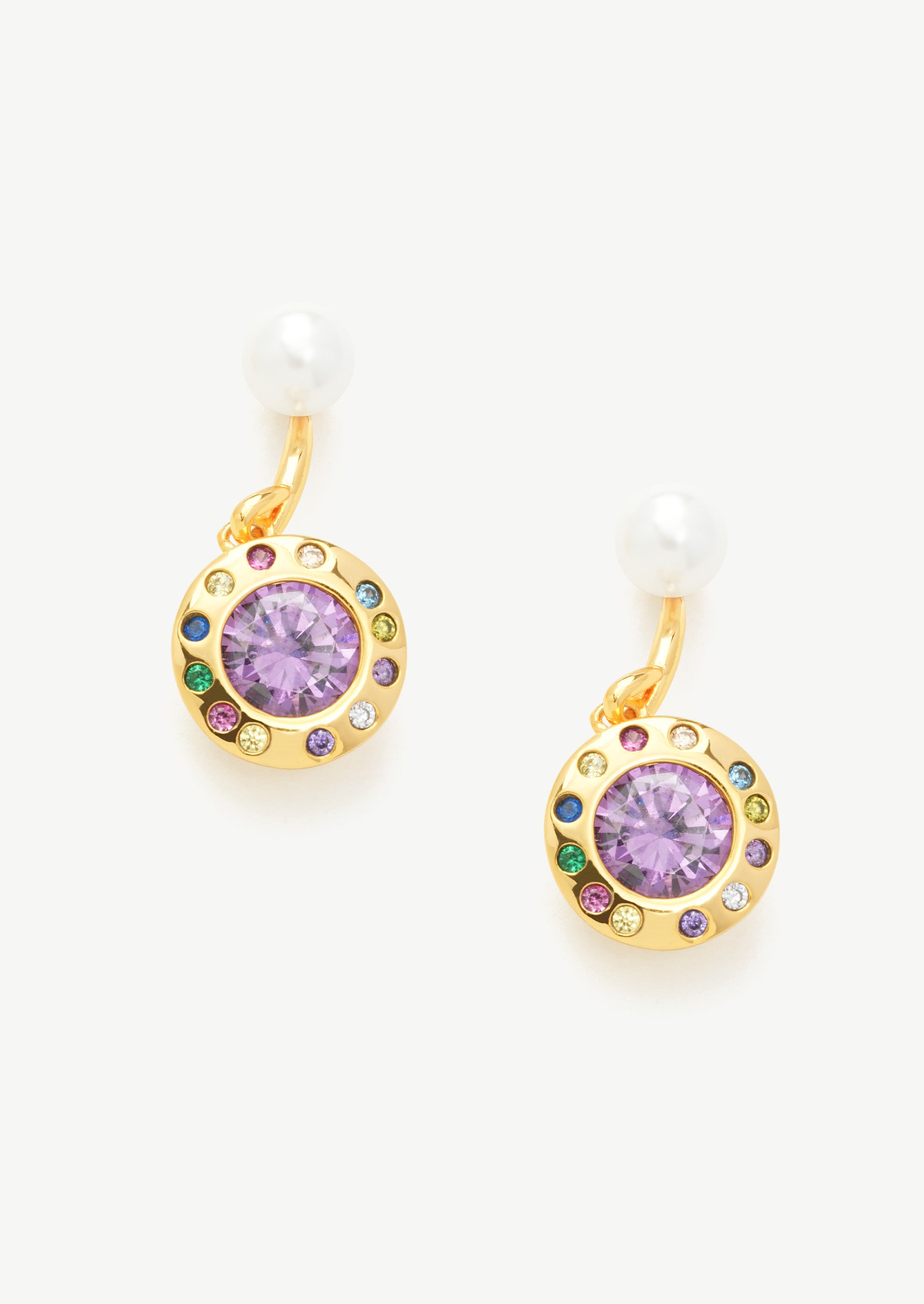 Pearl Gemstone Stud Earrings