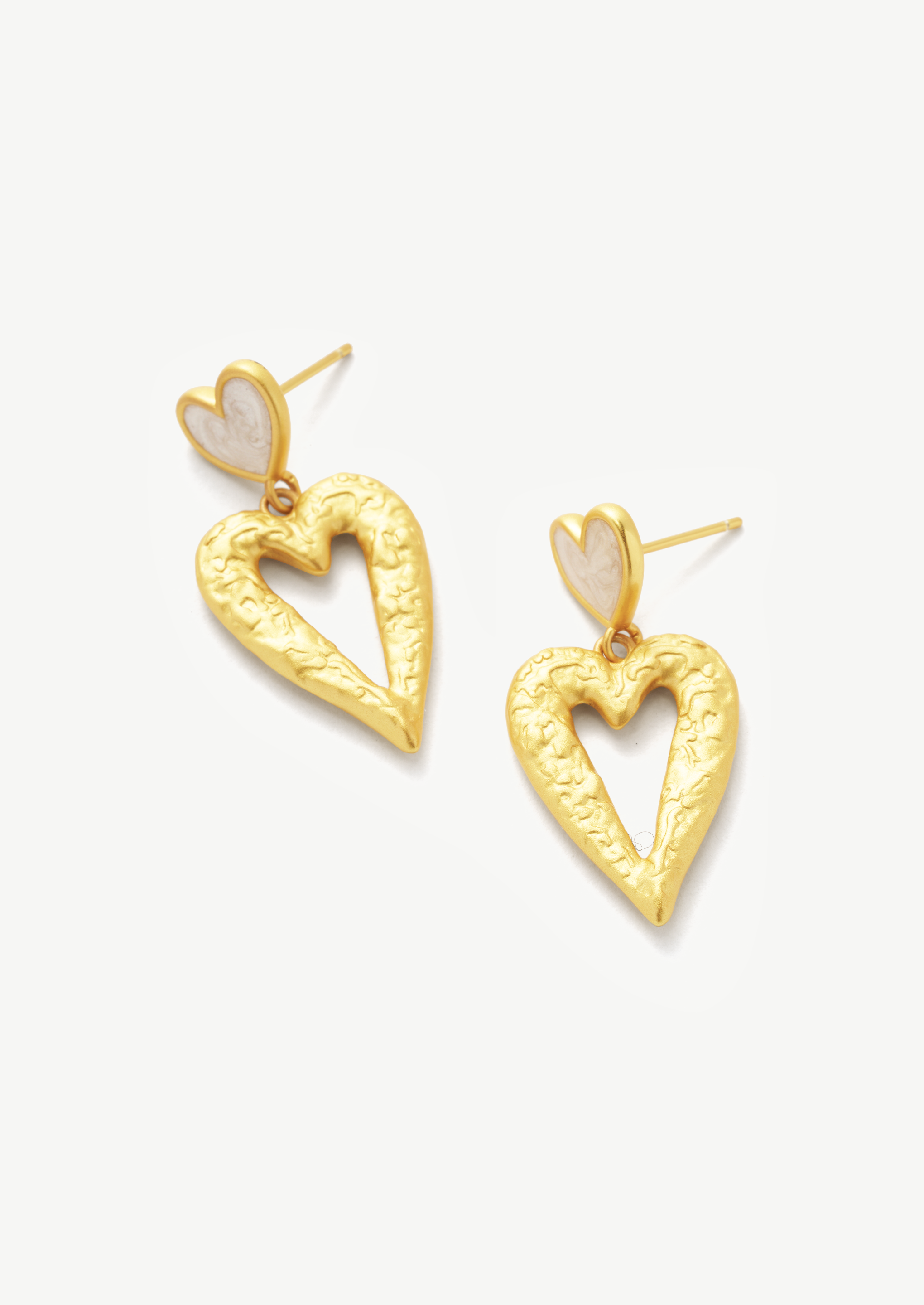 Hollow Heart Drop Earrings