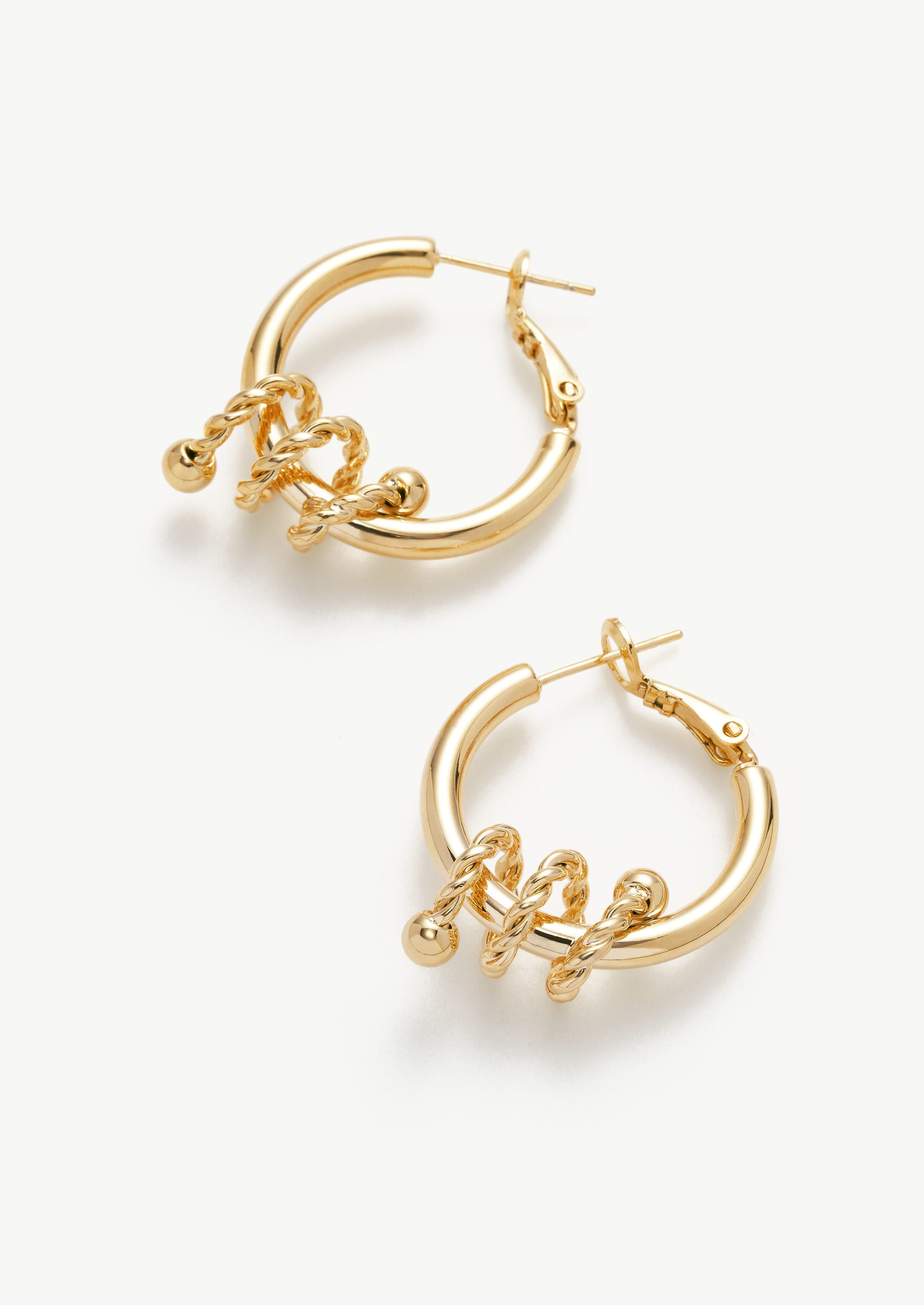 Twisted Metal Hoop Earrings
