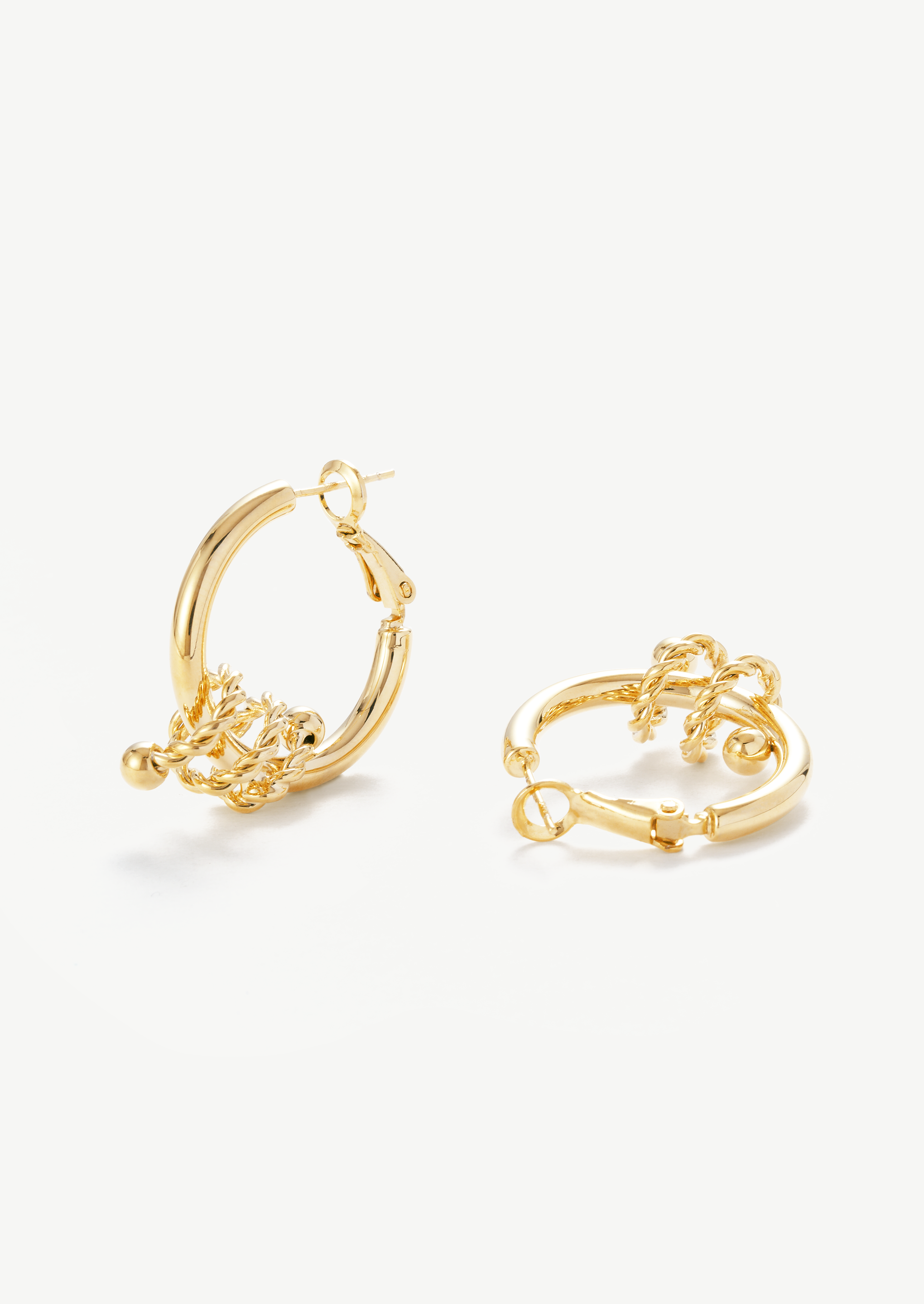 Twisted Metal Hoop Earrings