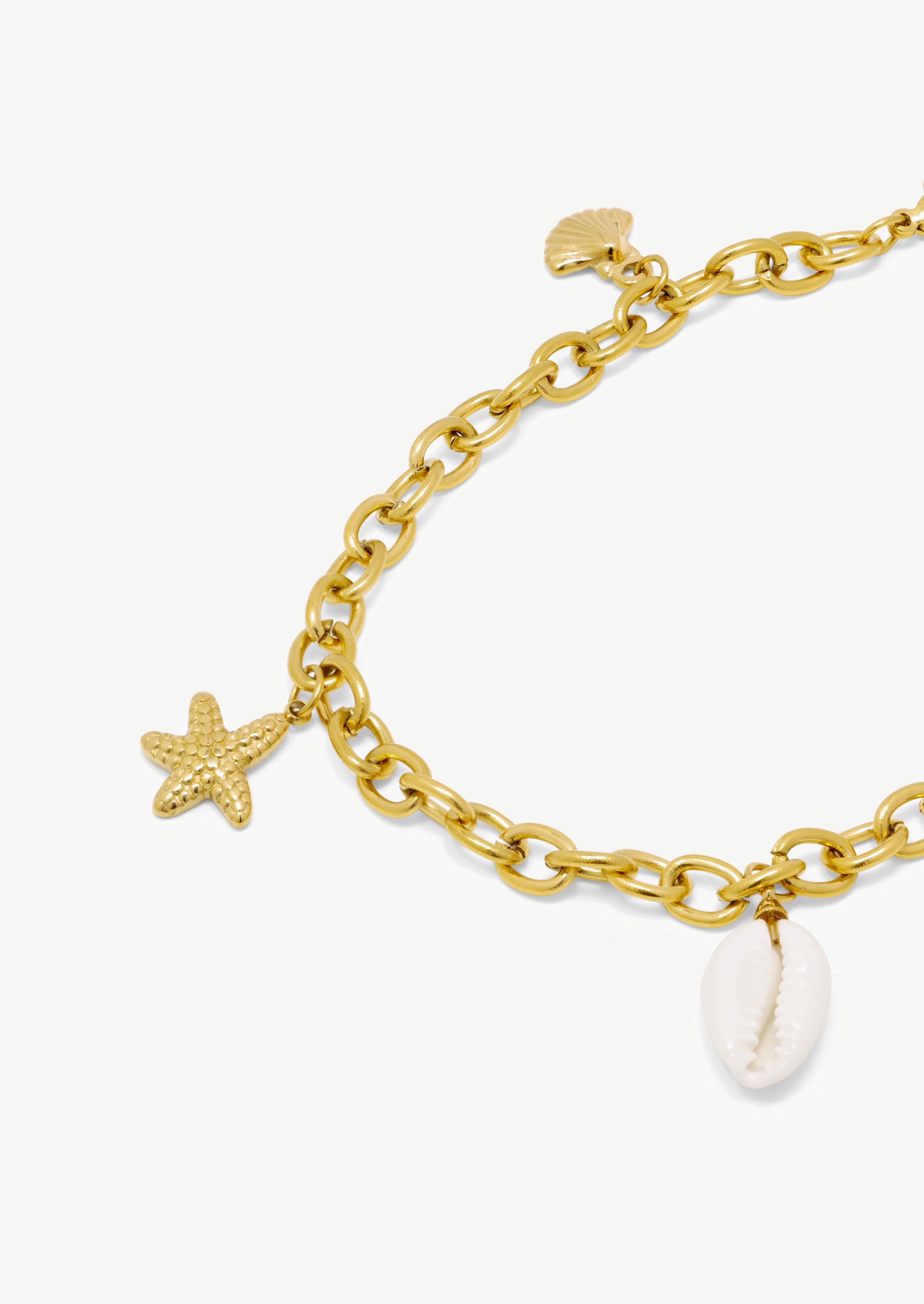 Starfish Shell Charm Bracelet