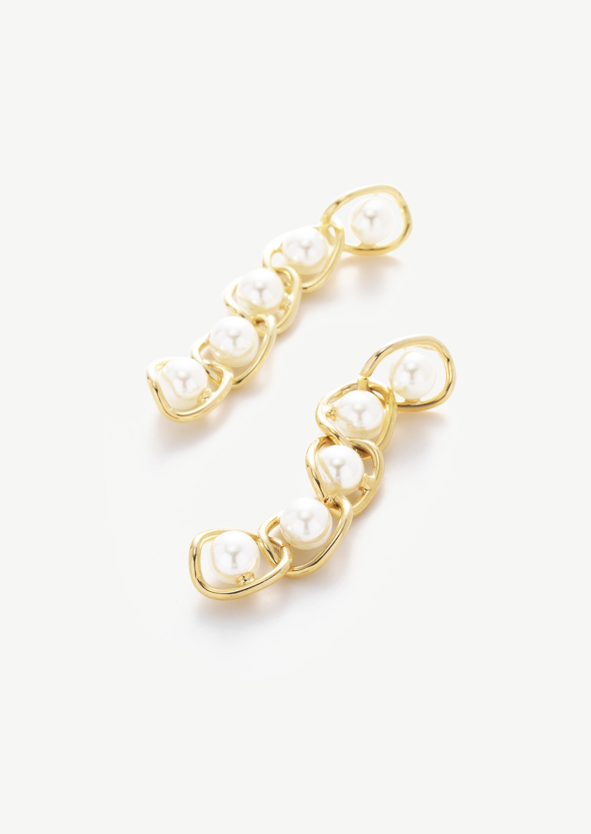 Pearl Chain Drop Earrings
