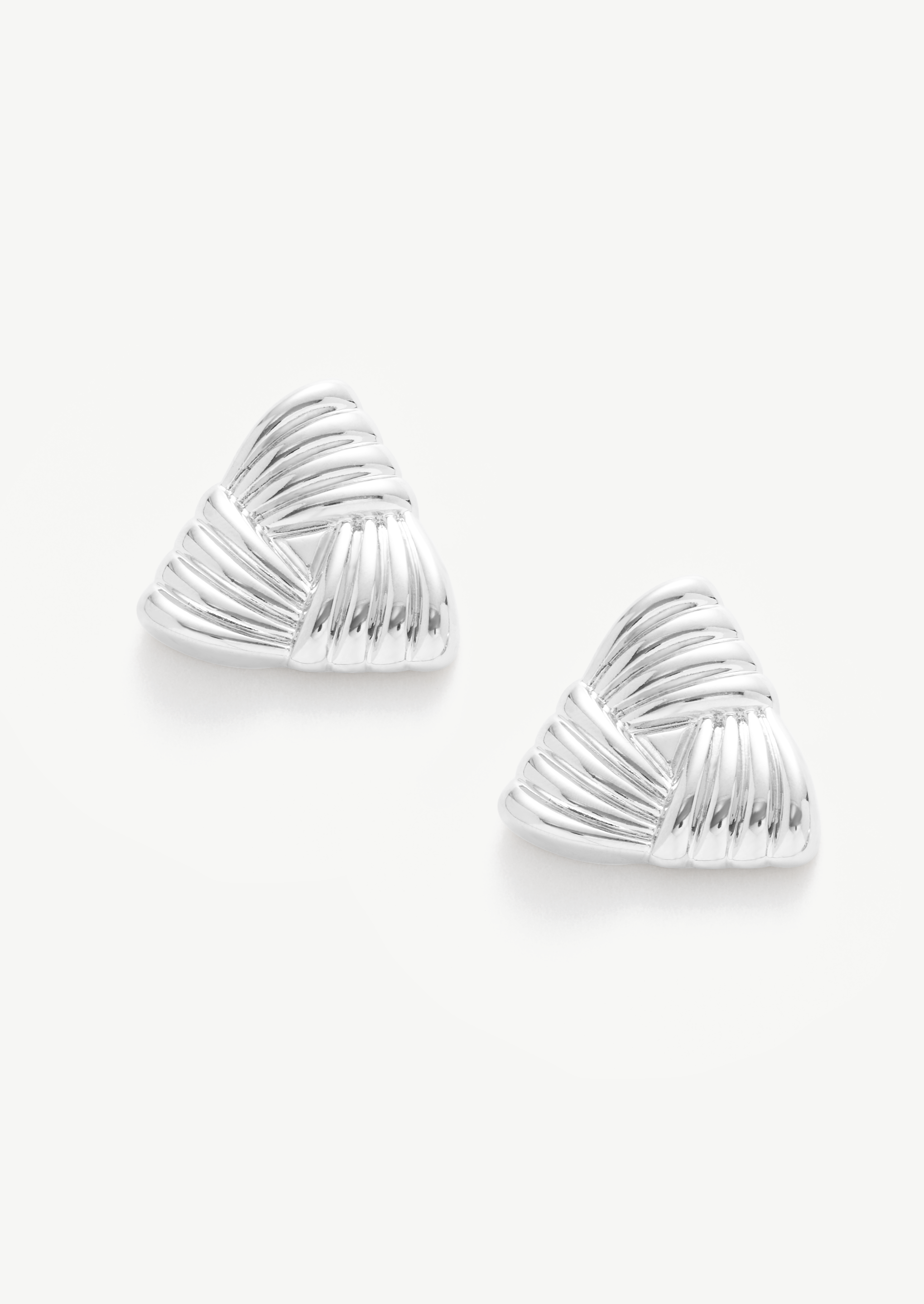 Textured Triangular Stud Earrings