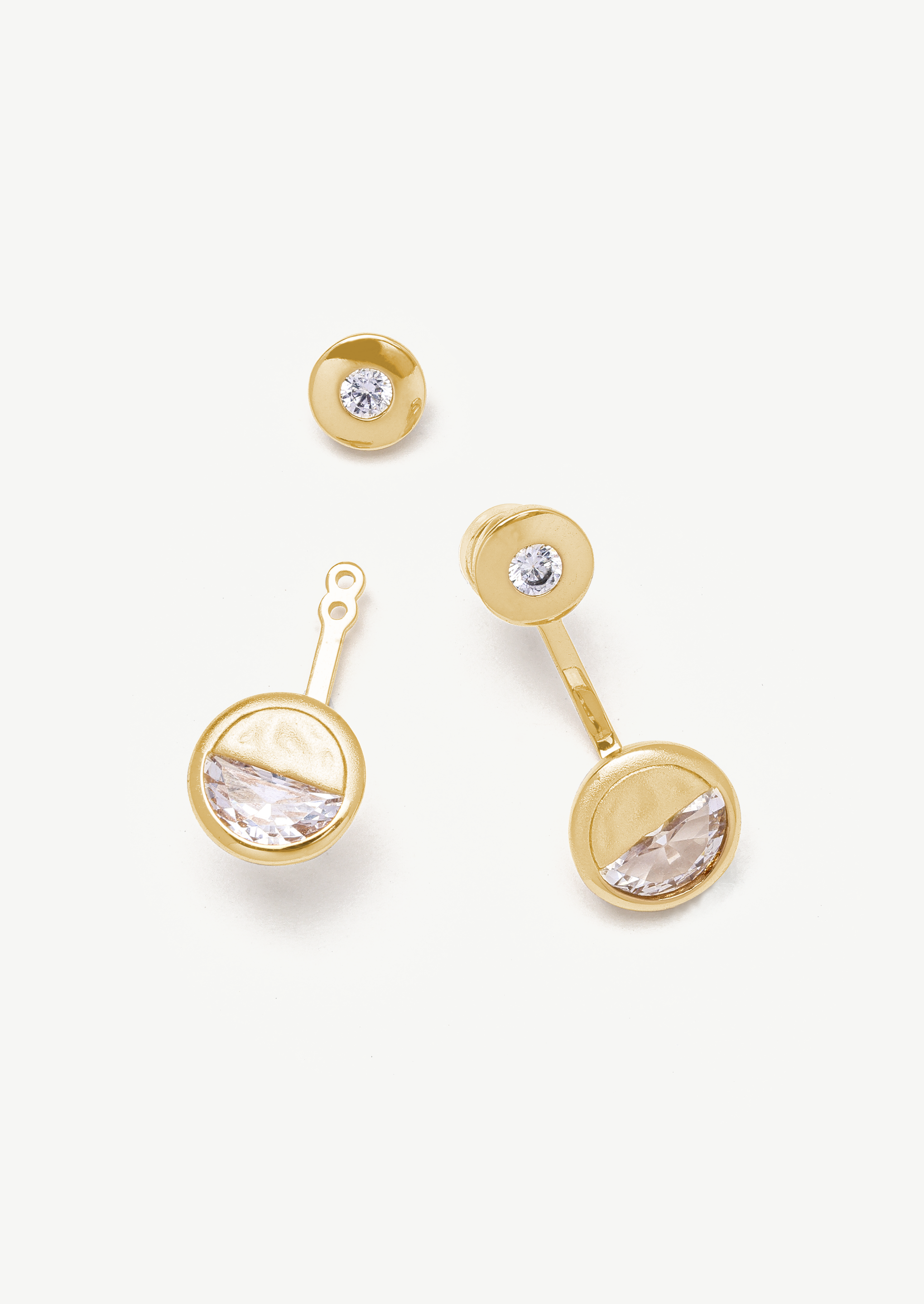 Half Moon Stud Earrings