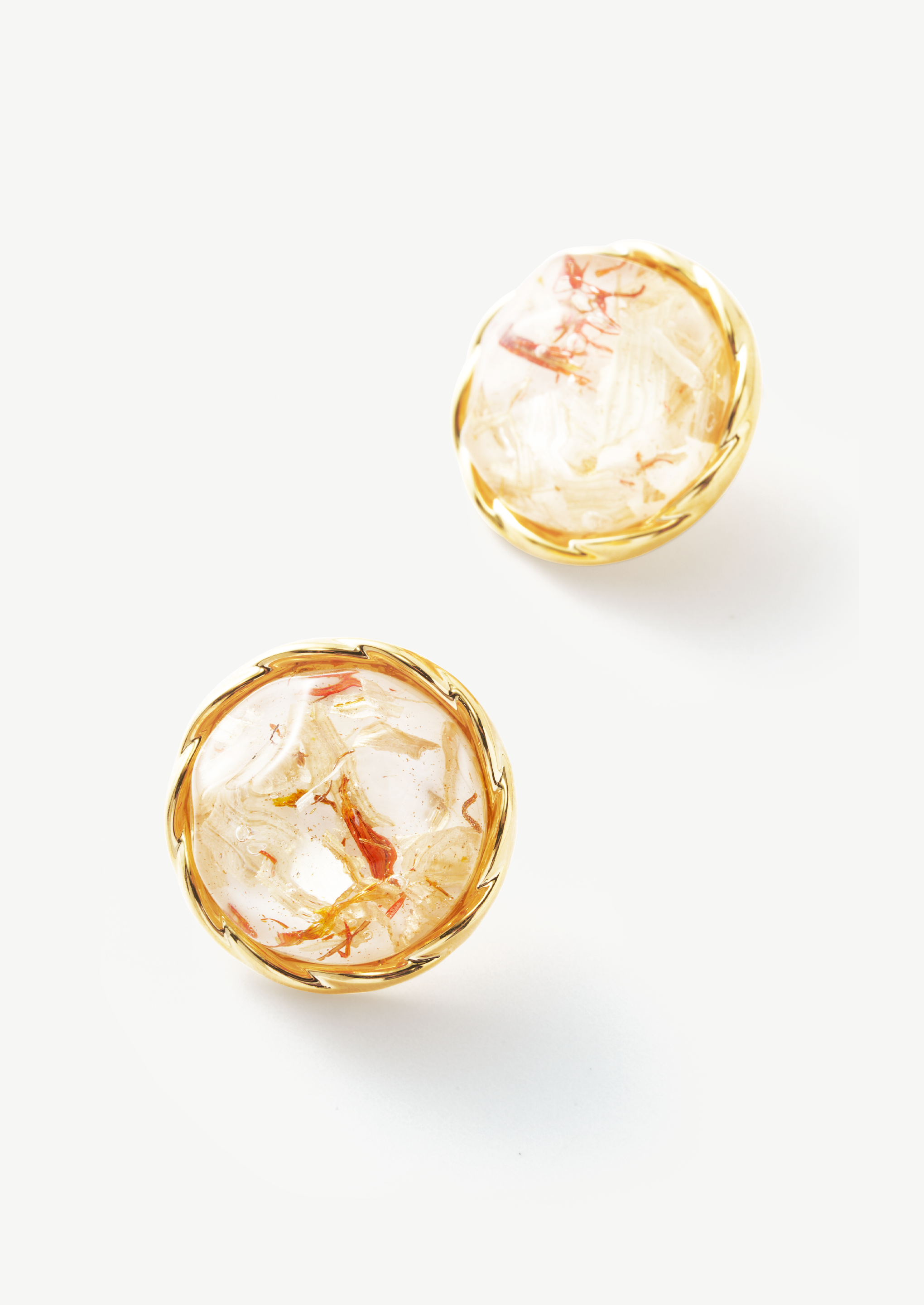 Marbled Rimmed Stud Earrings