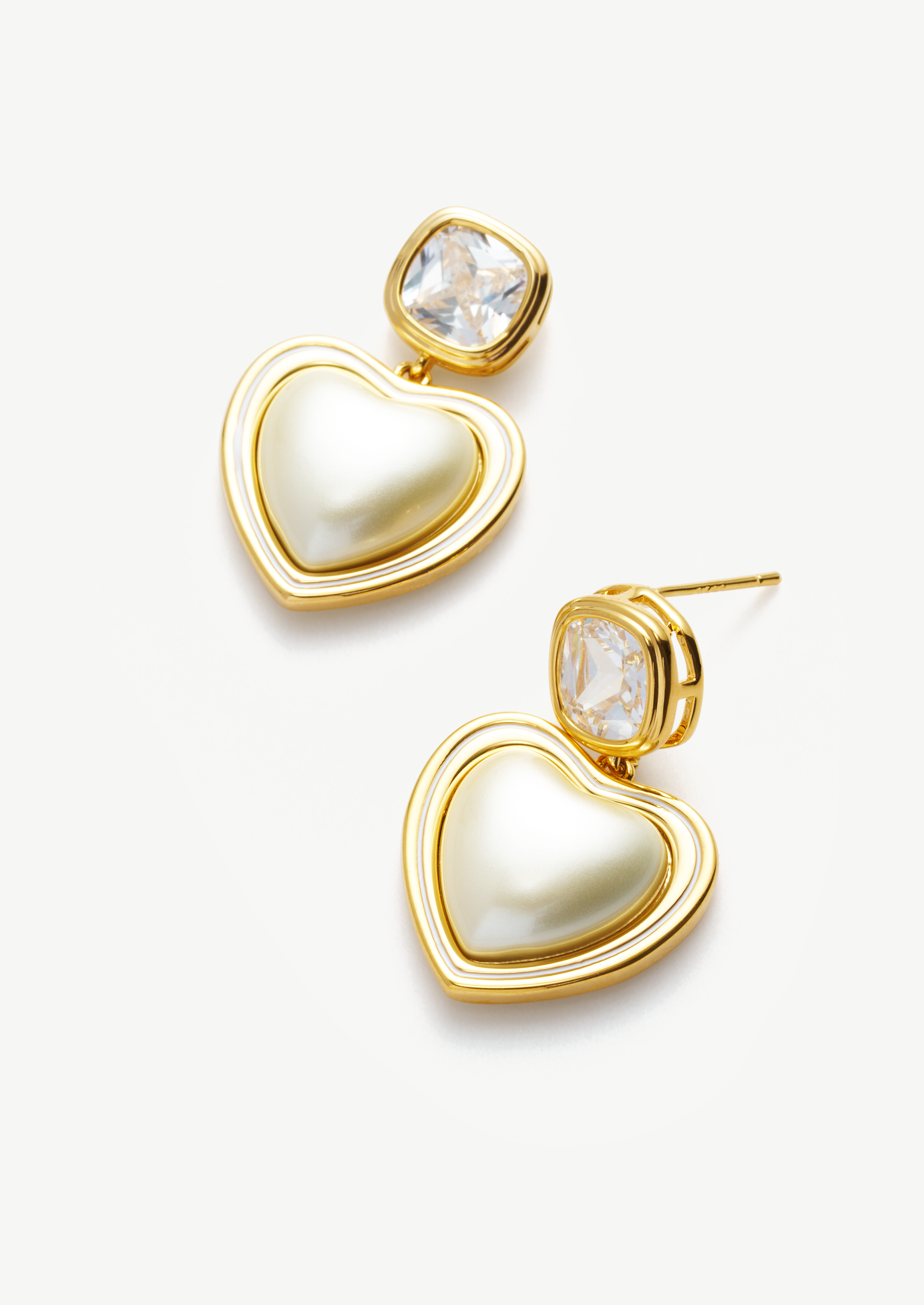 Glam Heart Drop Earrings