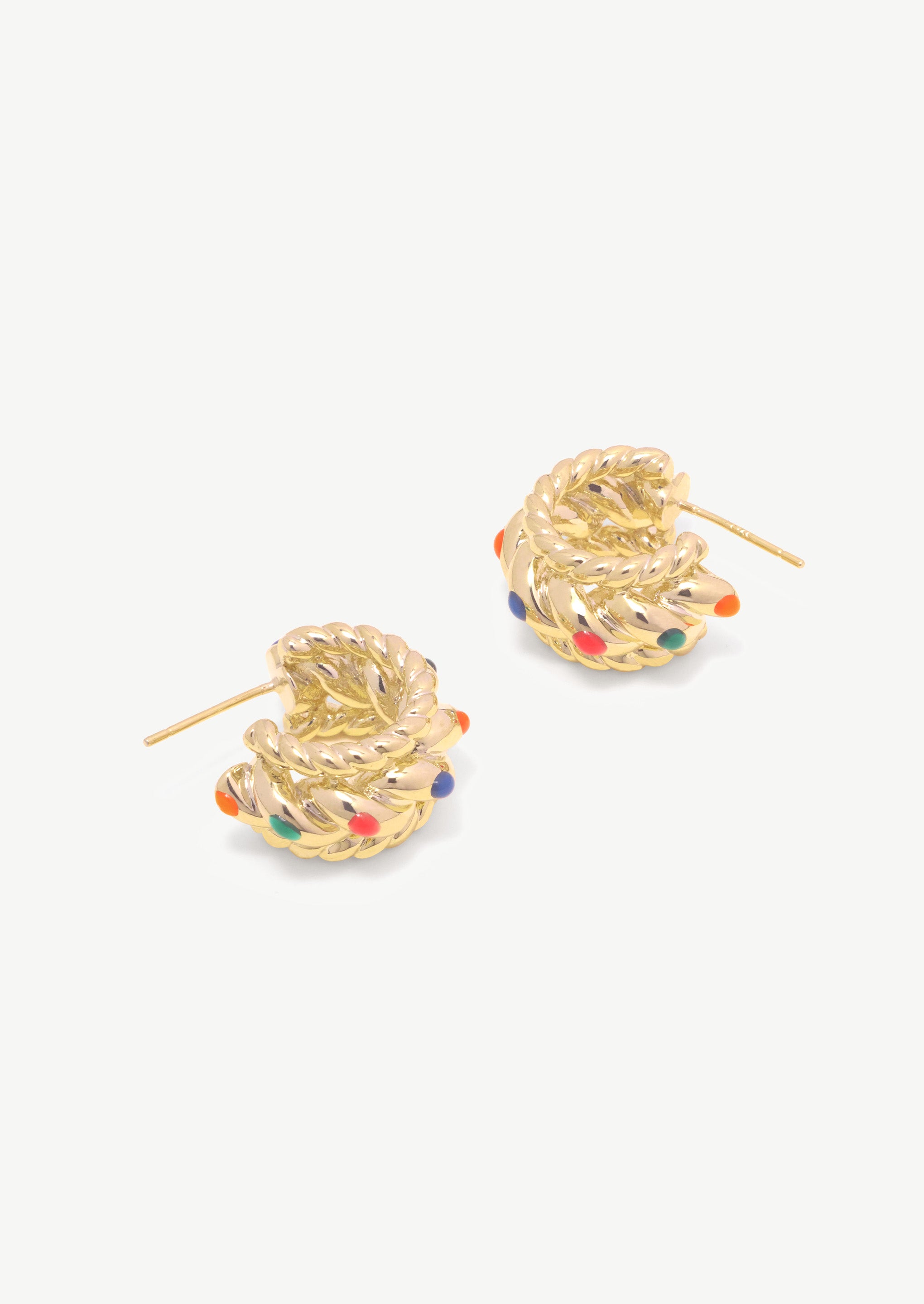 Polka Dot Hoop Earrings