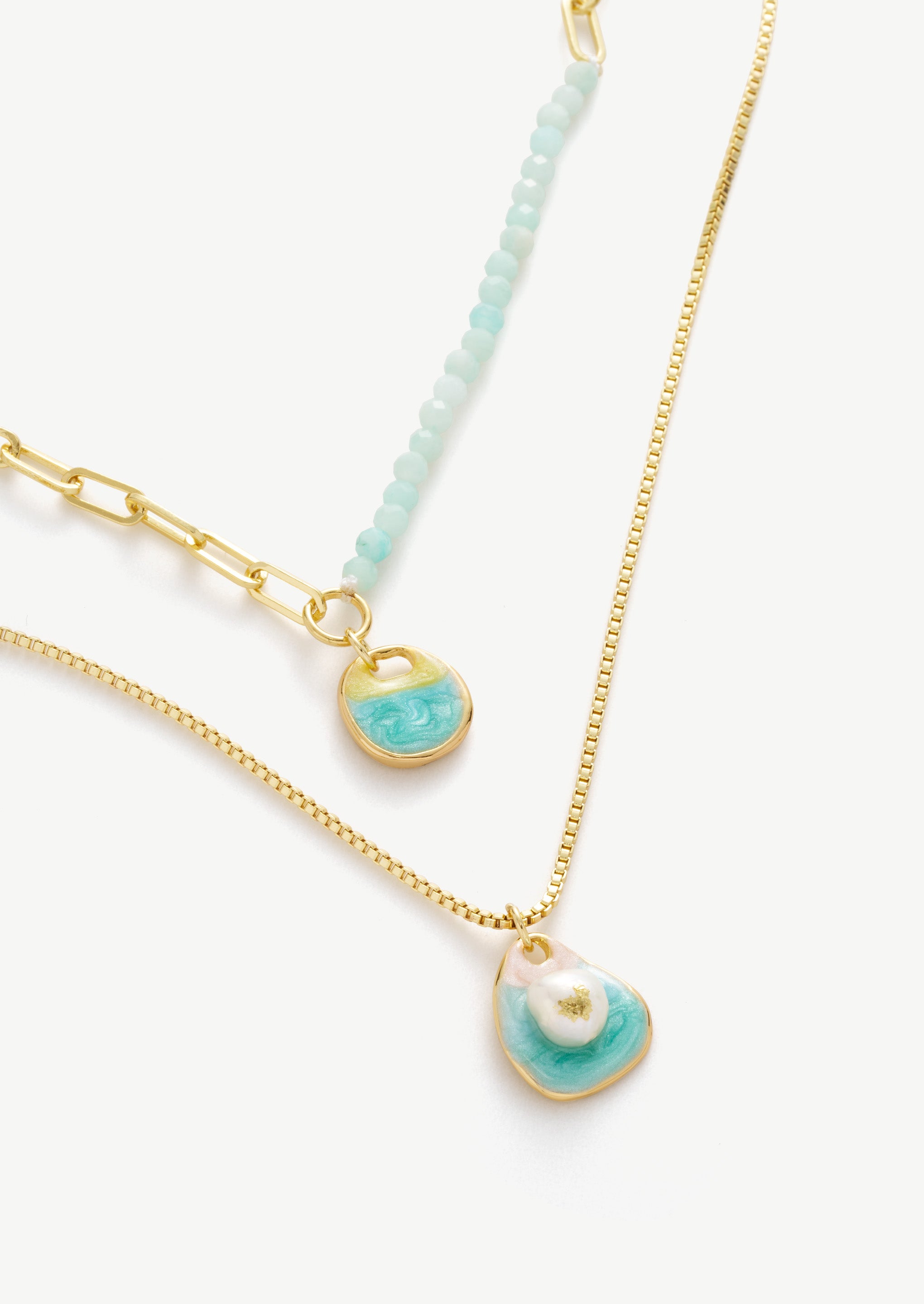 Beach Double Chain Necklace
