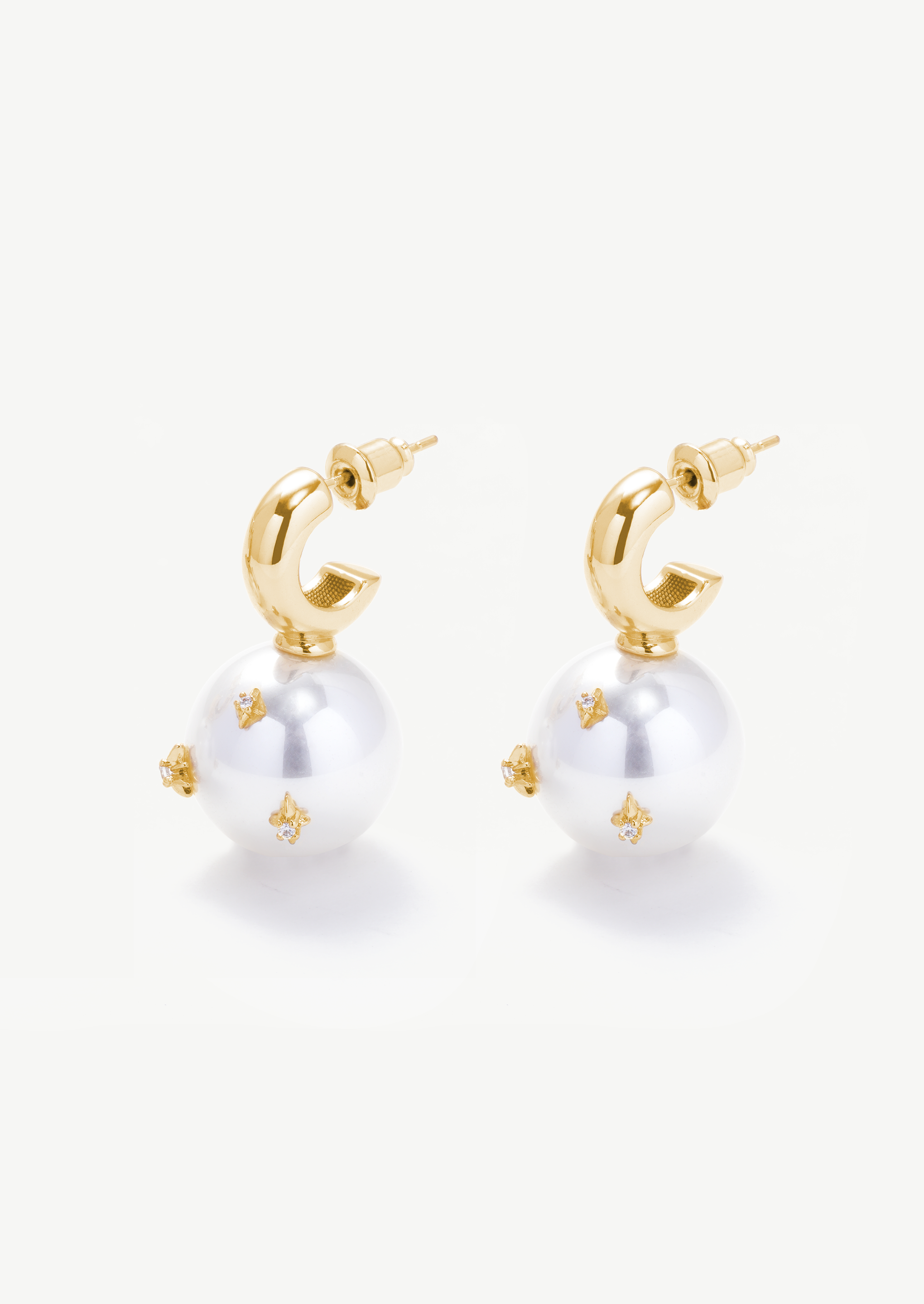 Pearl Star Drop Earrings
