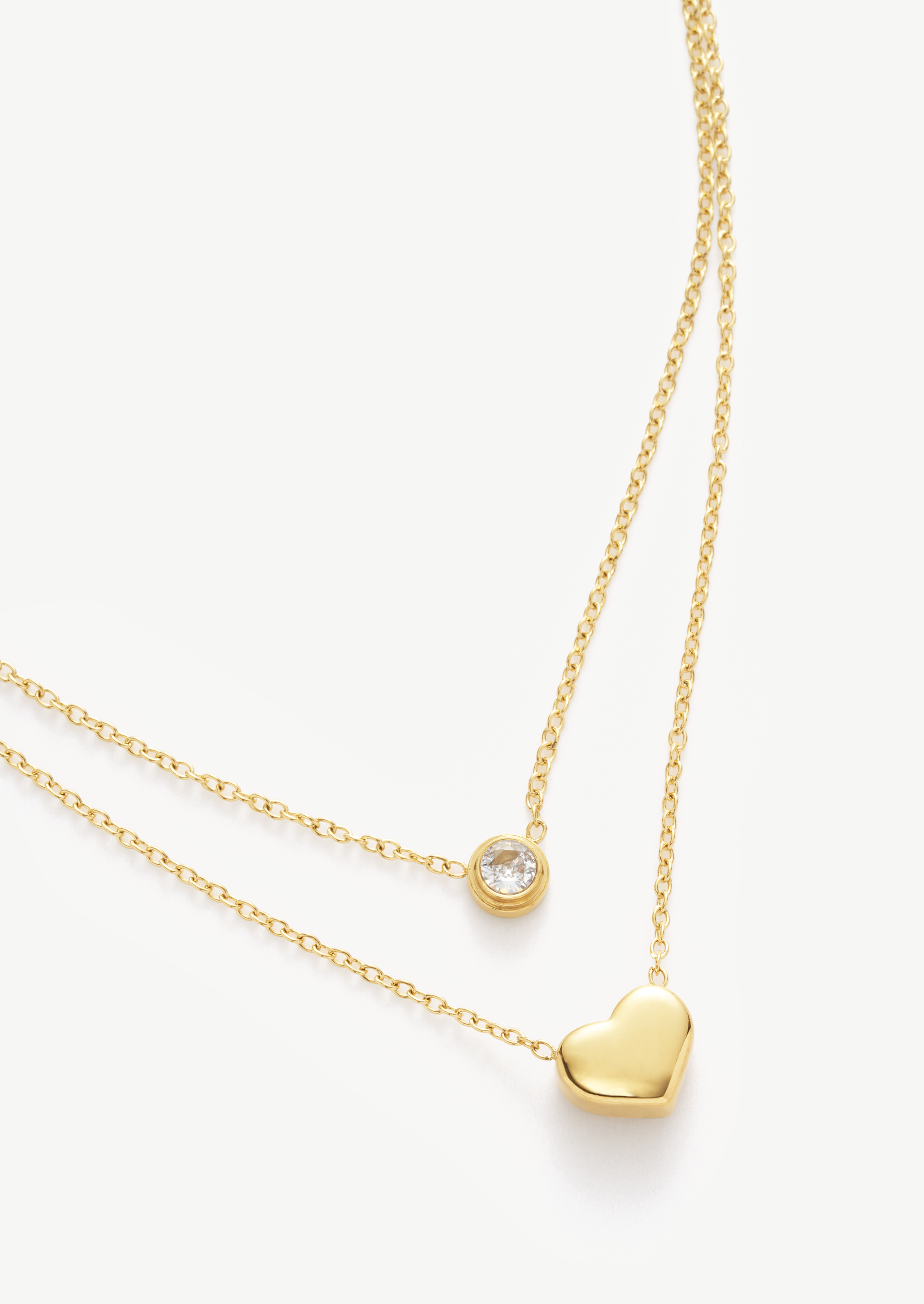 Double Layer Heart  Necklace