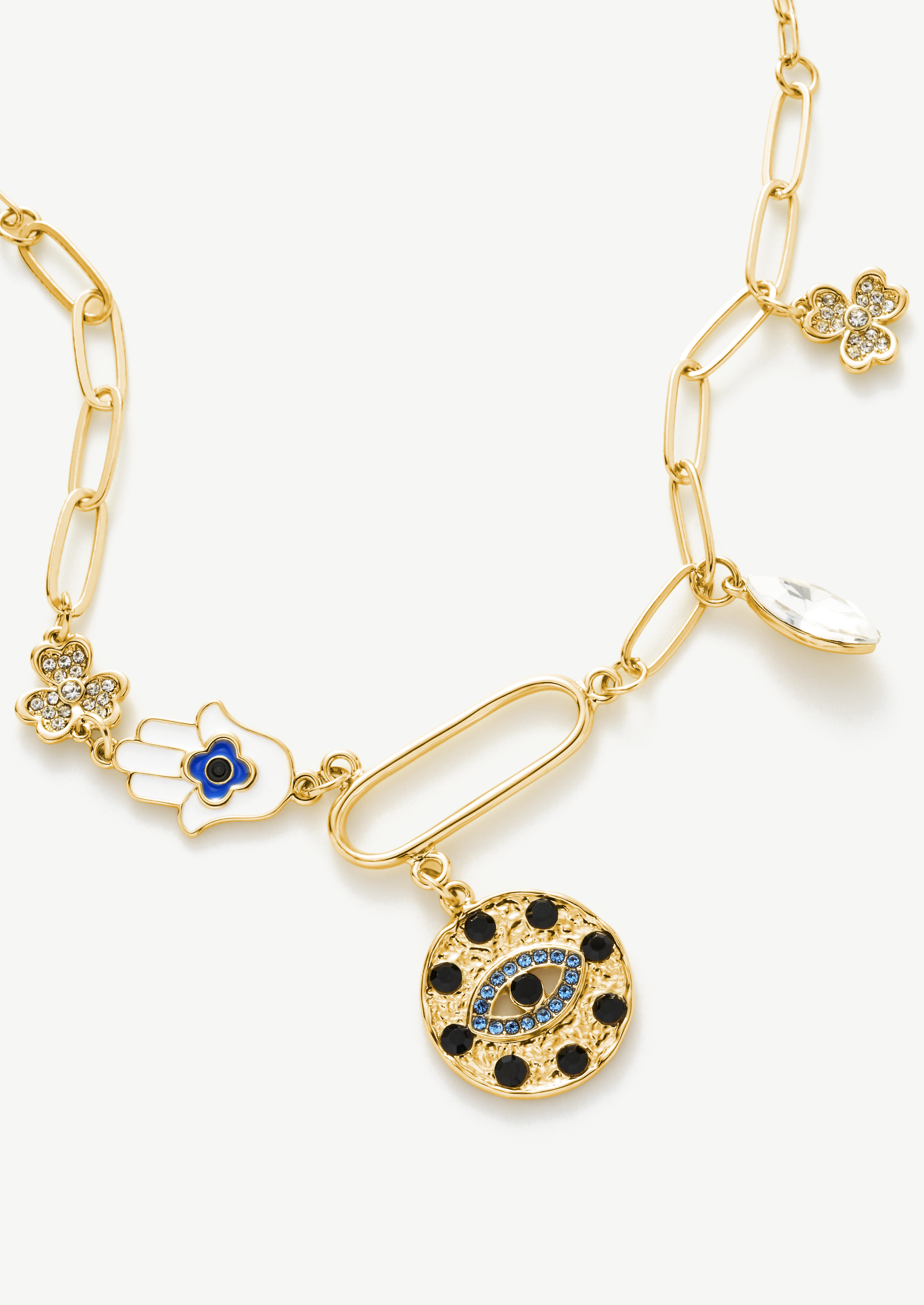 Evil Eye Charm Chain Necklace