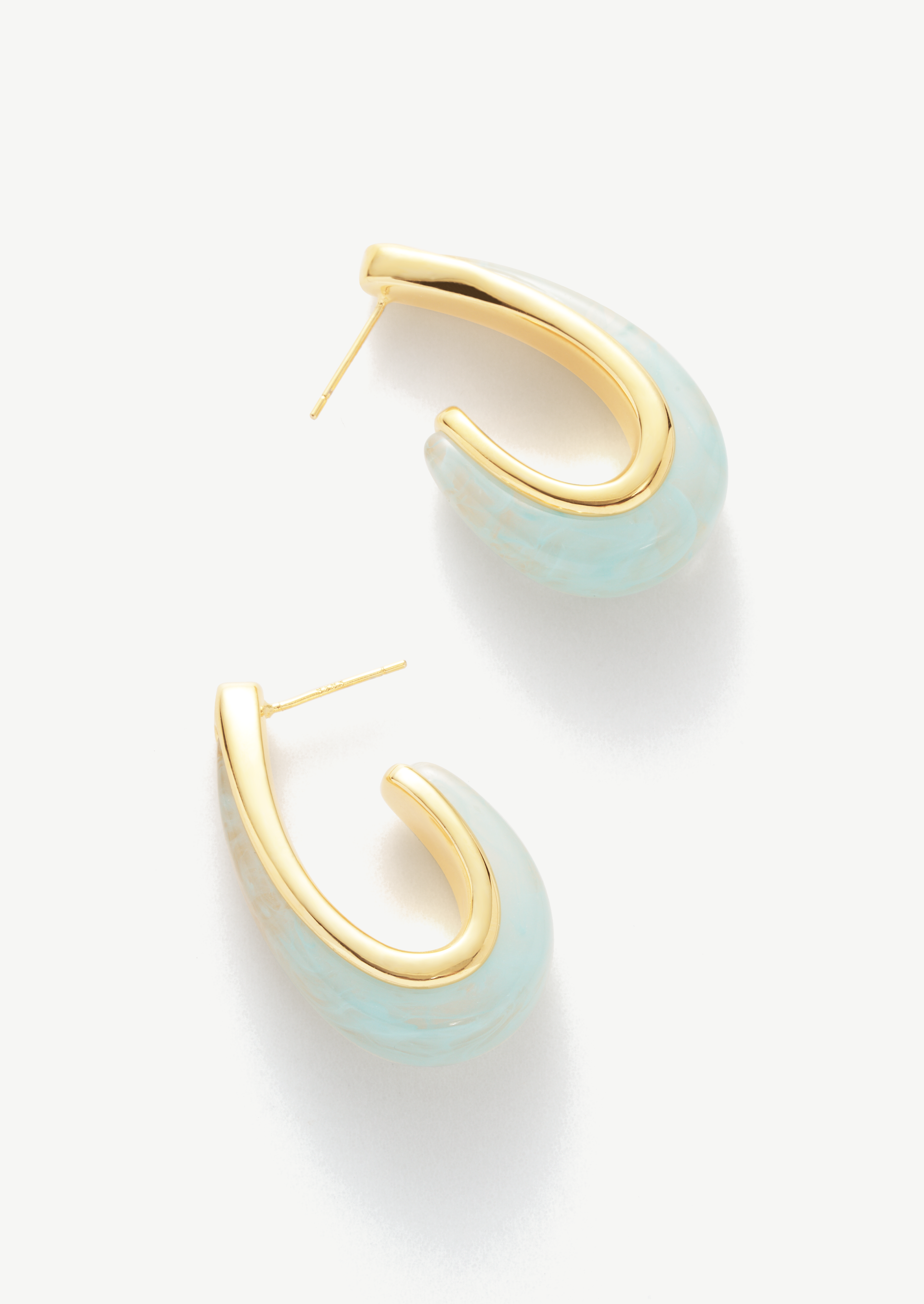 Pastel Swirl Hoop Earrings