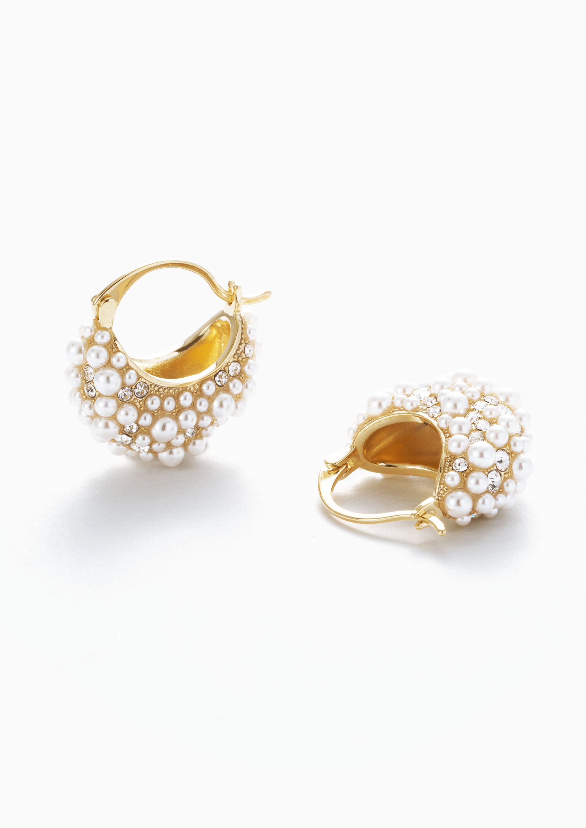 Opulent Pearl Hoop Earrings