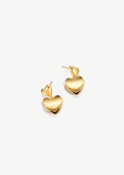 Double Heart Stud Earrings