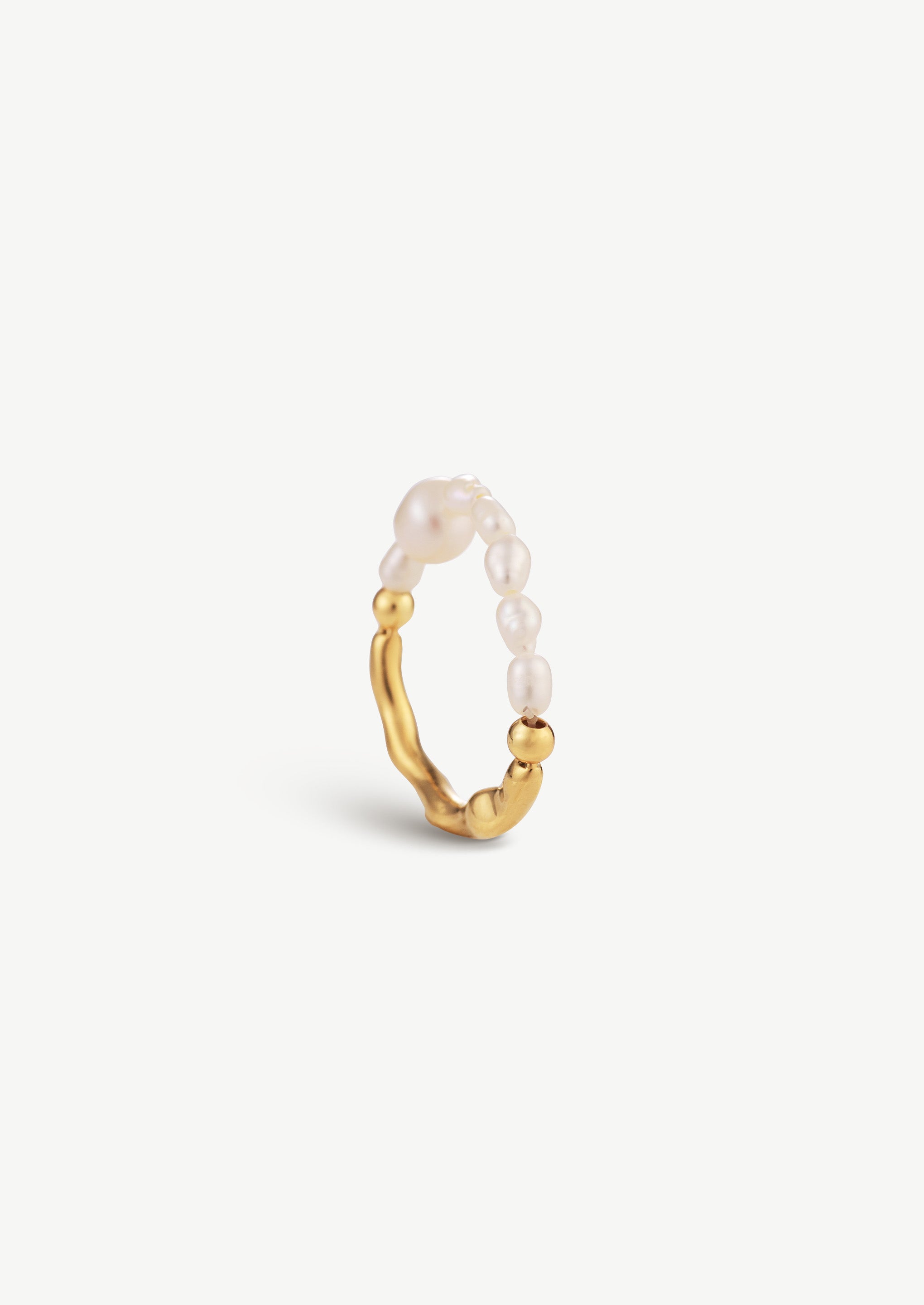 Irregular Pearl Mixed Ring