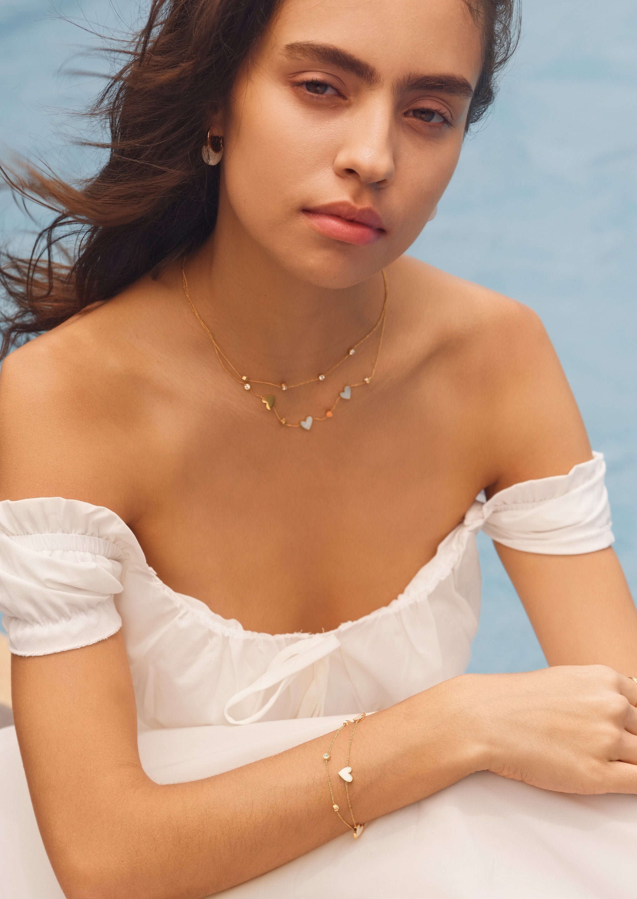 Heart Double Chain Bracelet