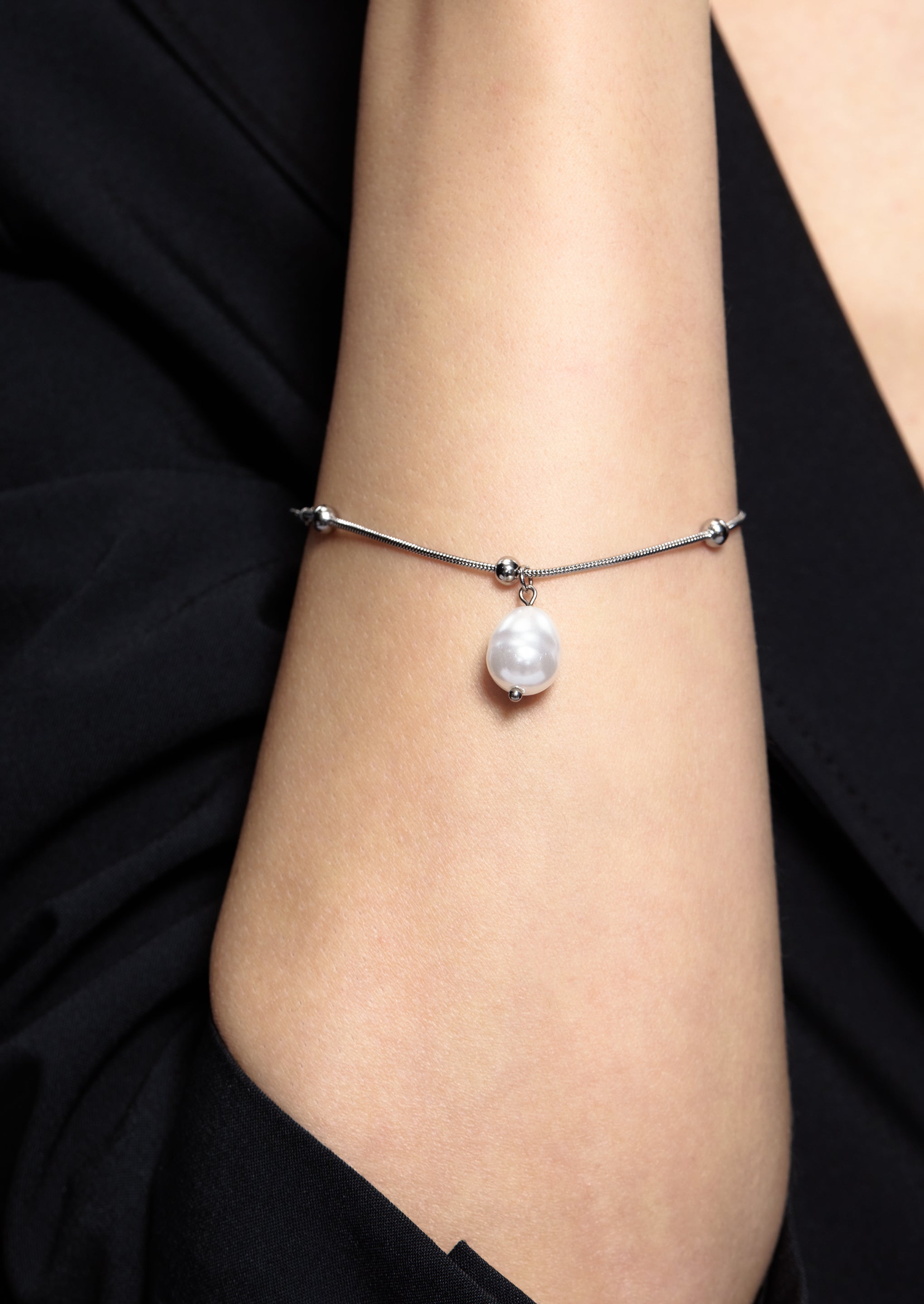 Marine Pearl Charm Bracelet