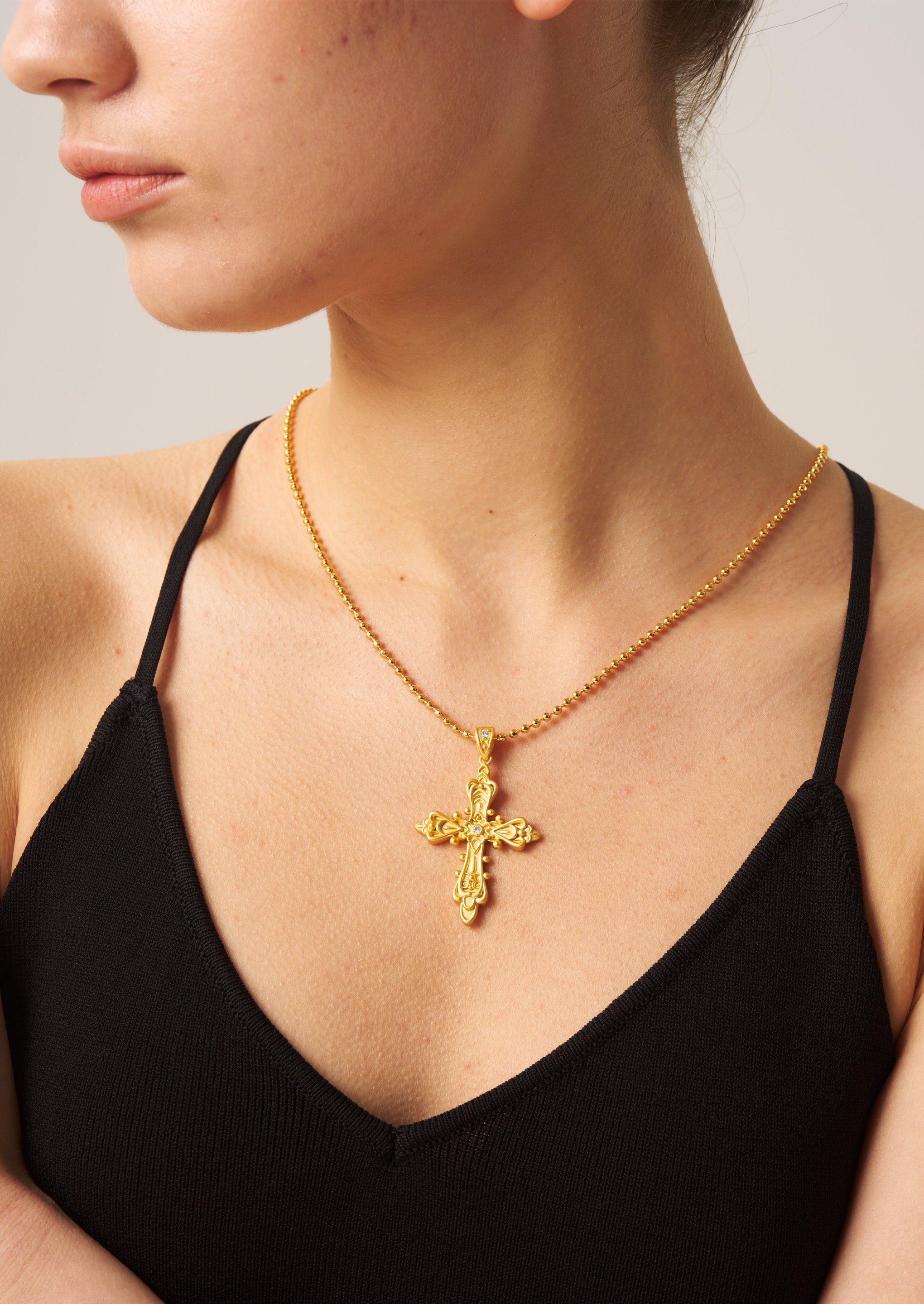 Beaded Cross Necklace