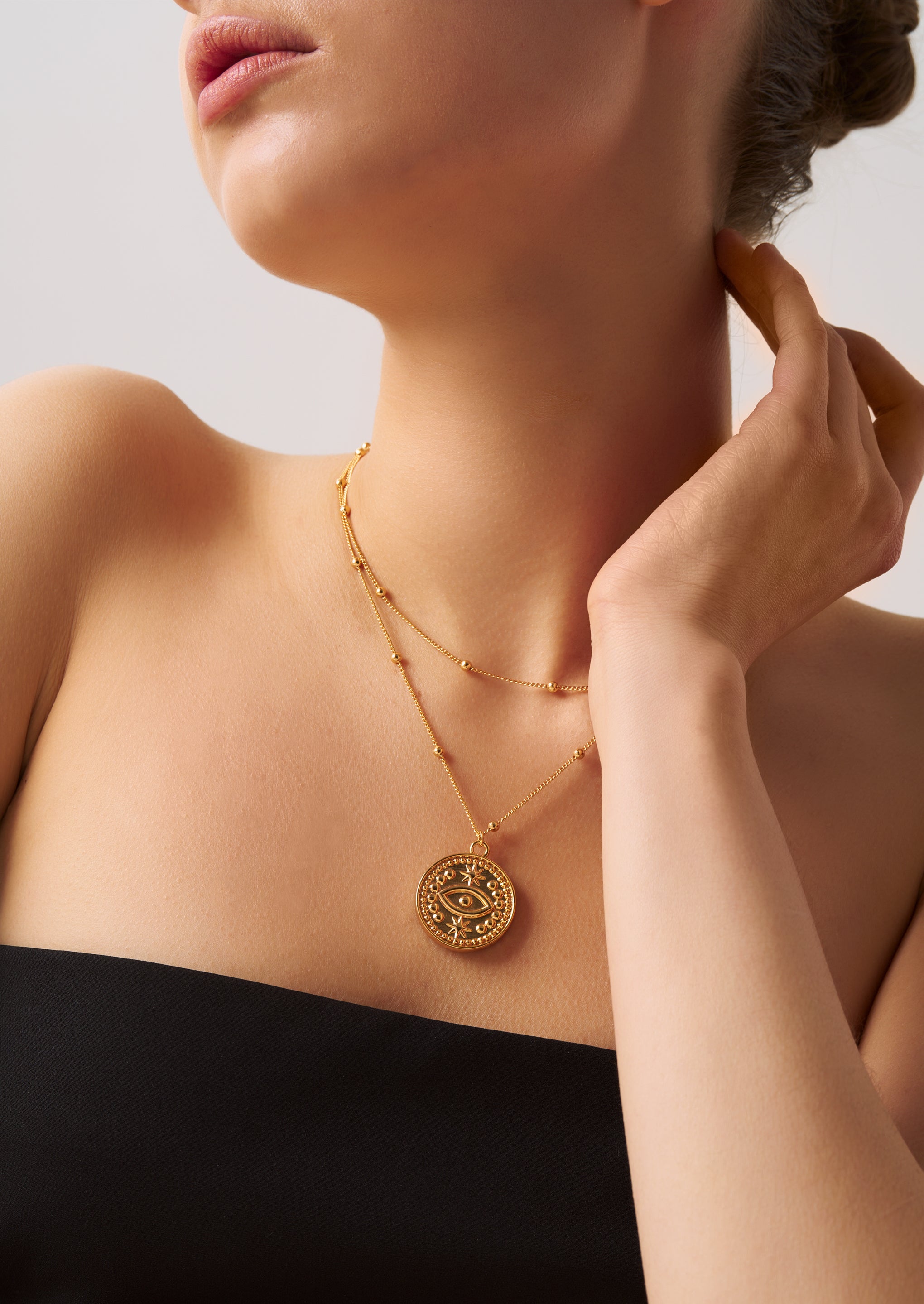 Evil Eye Coin Necklace