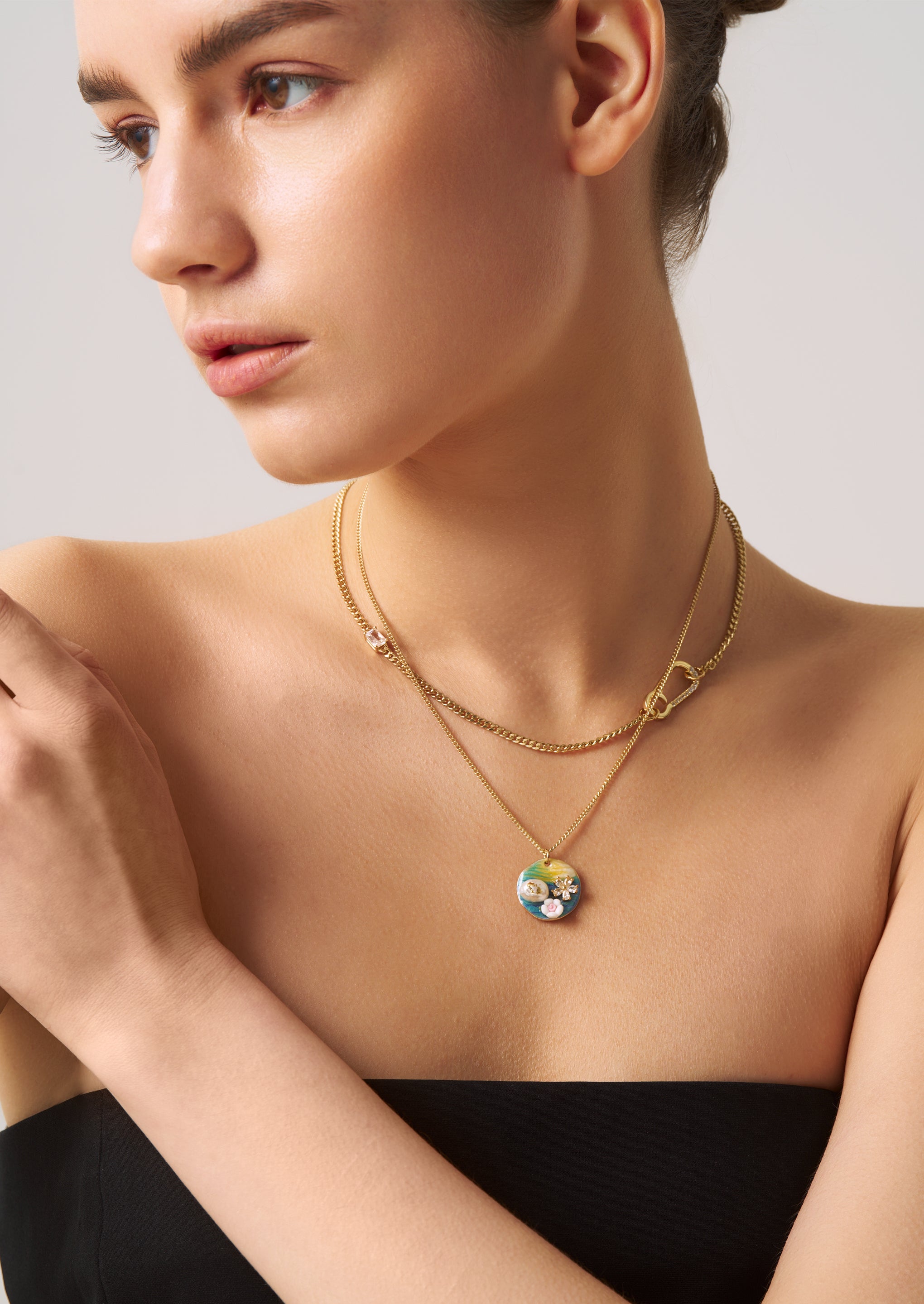 Lotus Pond Pendant Necklace