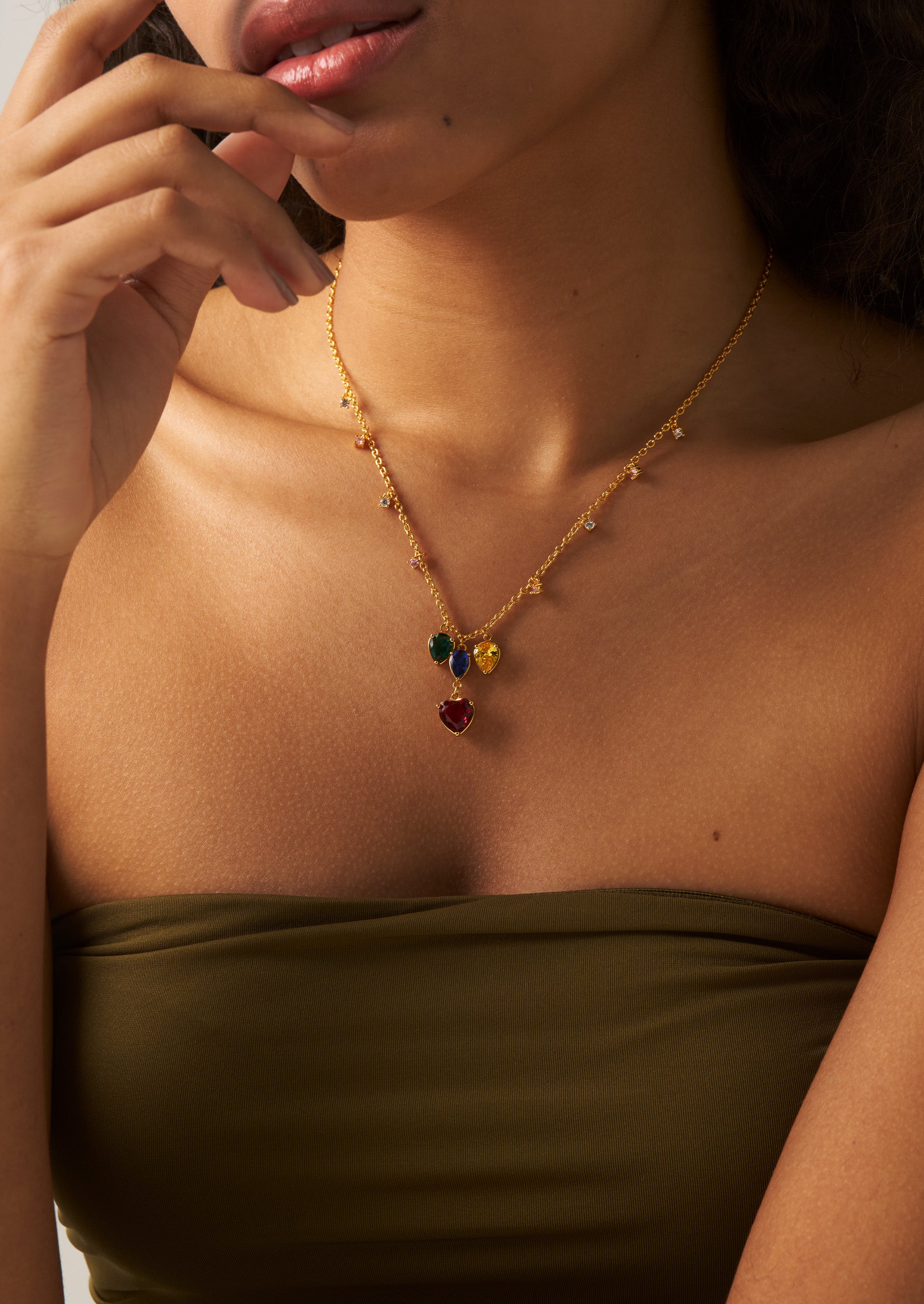 Drip Heart Pendant Necklace