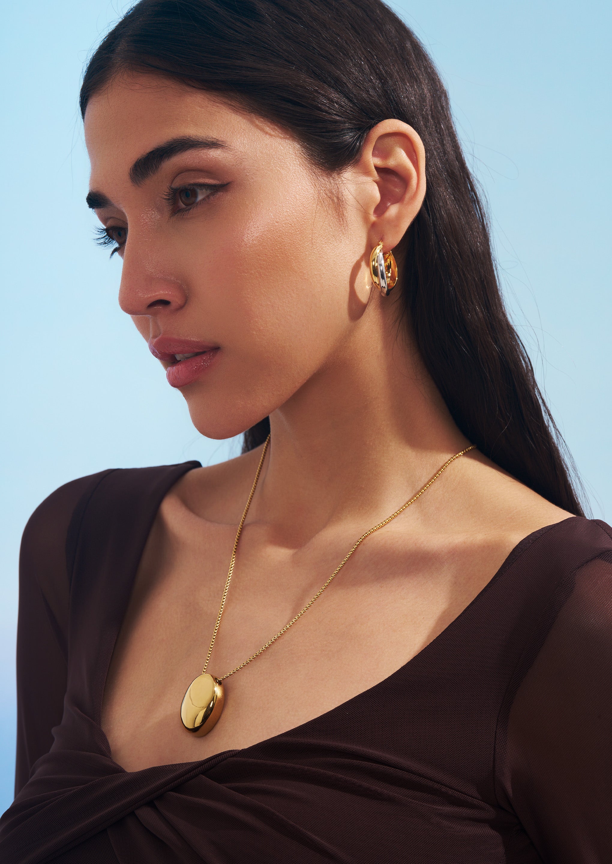 Crossover Hoop Earrings