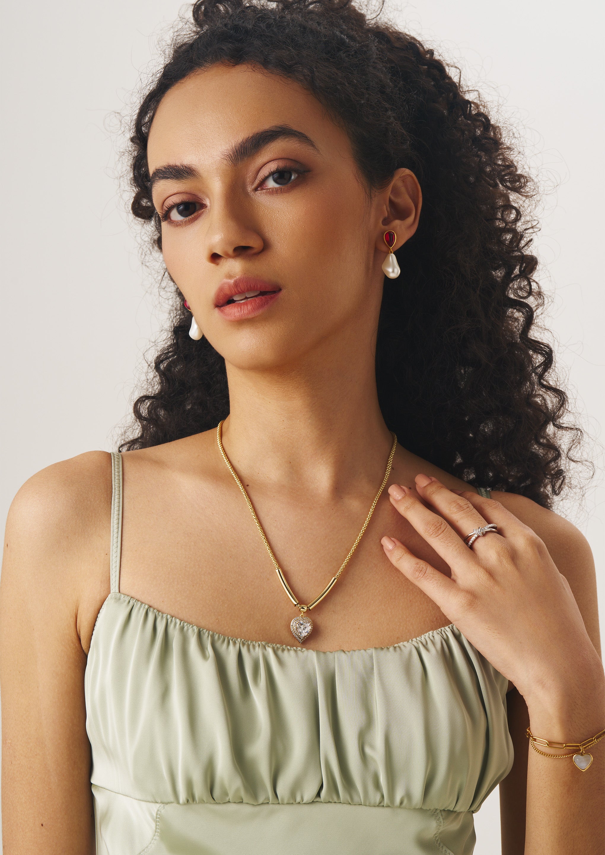 Heart Gemstone Pendant Necklace