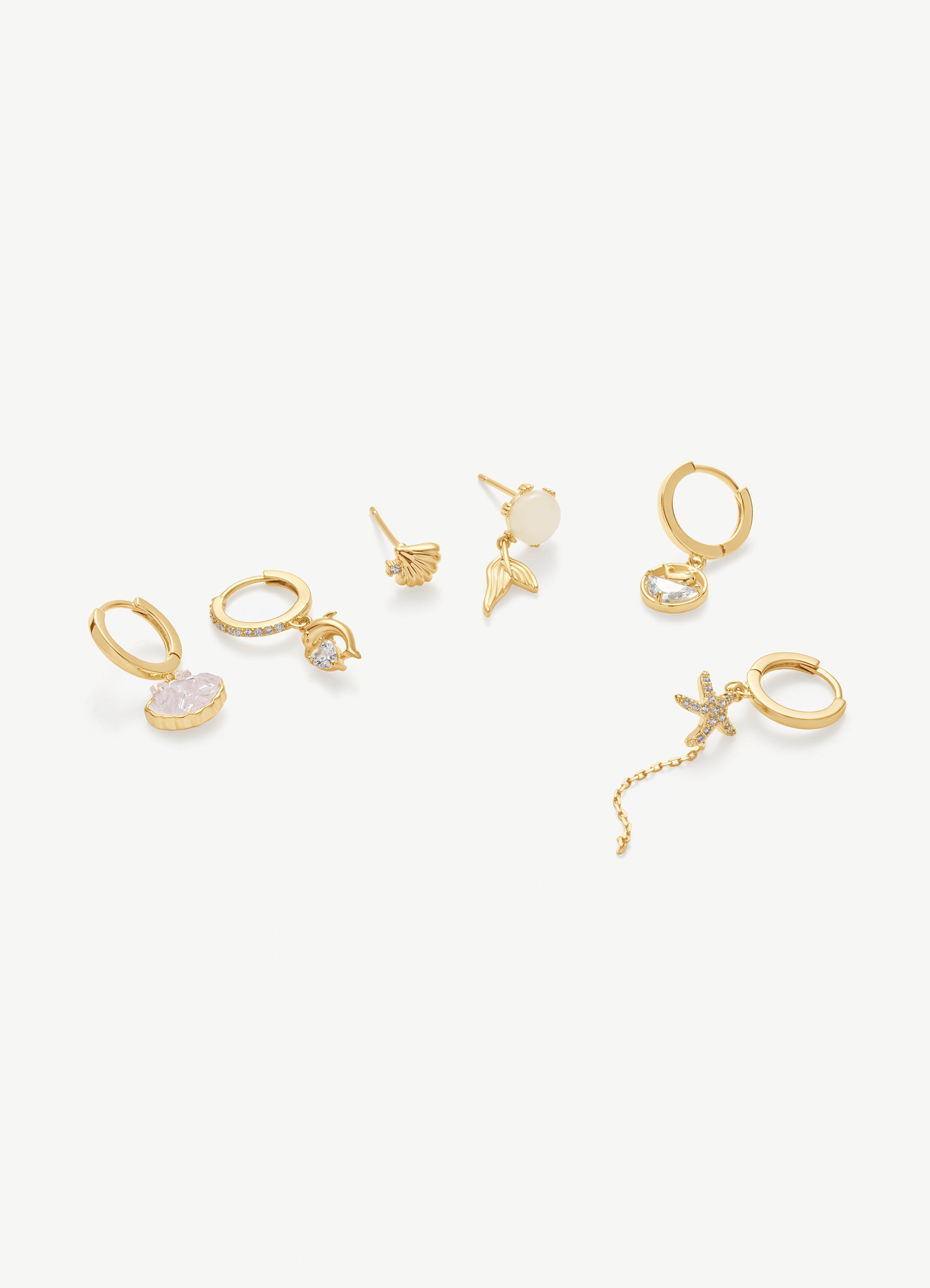 Ocean Charm Earrings Set