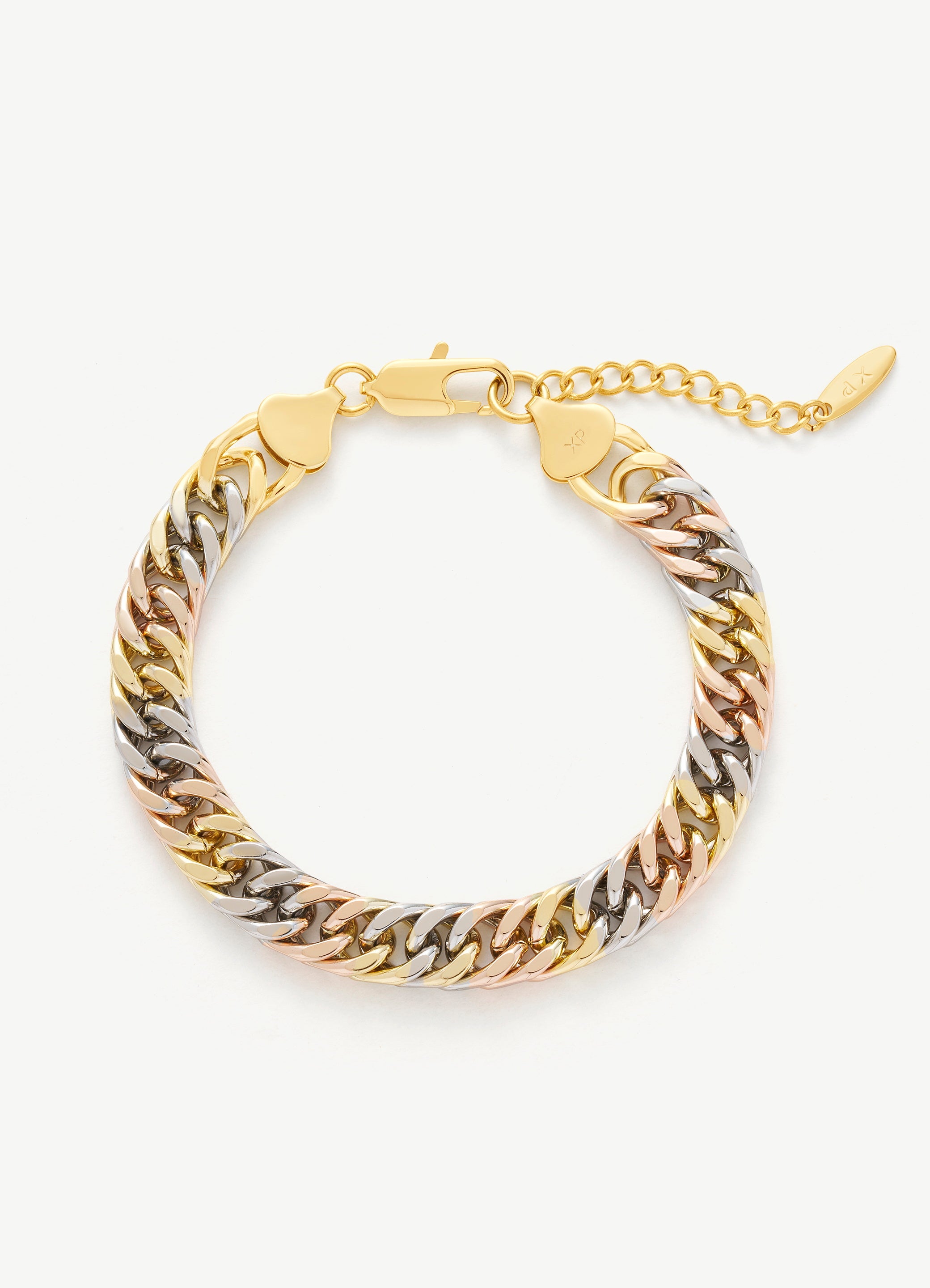 Tricolor Chunky Chain Bracelet
